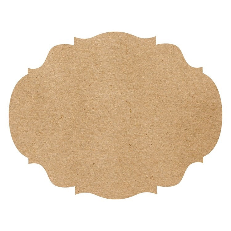 Die-cut Kraft French Frame Placemat - Pack of 12