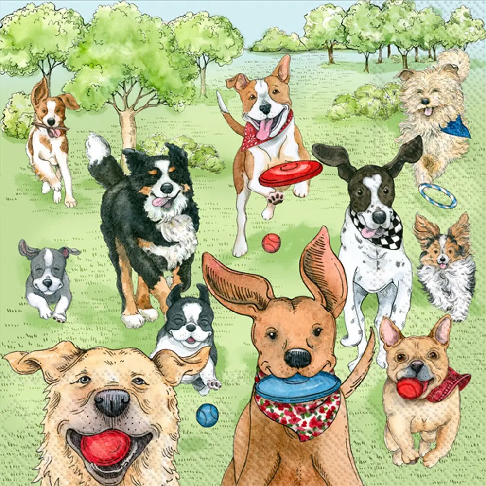 Dog Park Cocktail Napkins - Pack of 20