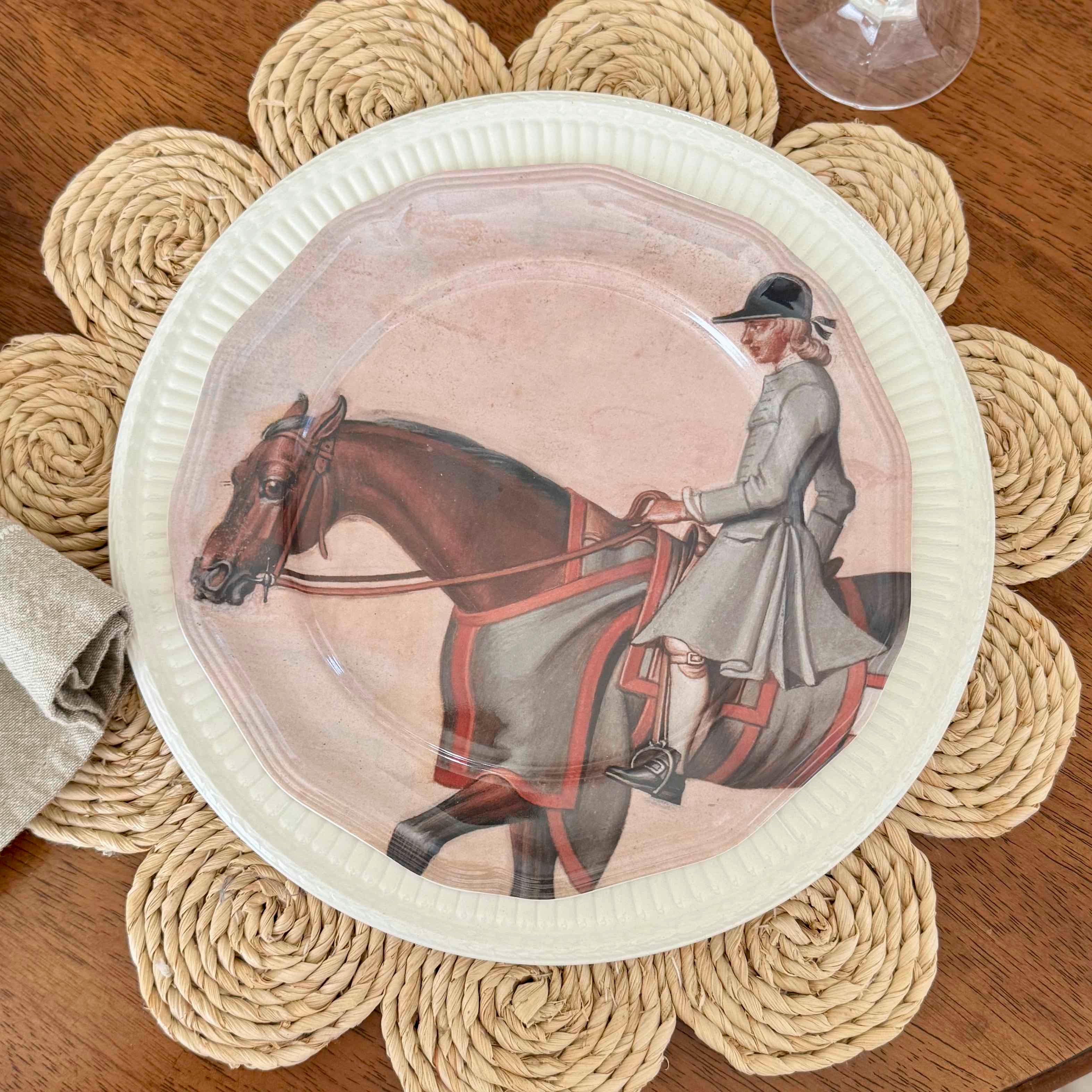 English Horseman Dinnerware - Set of 6