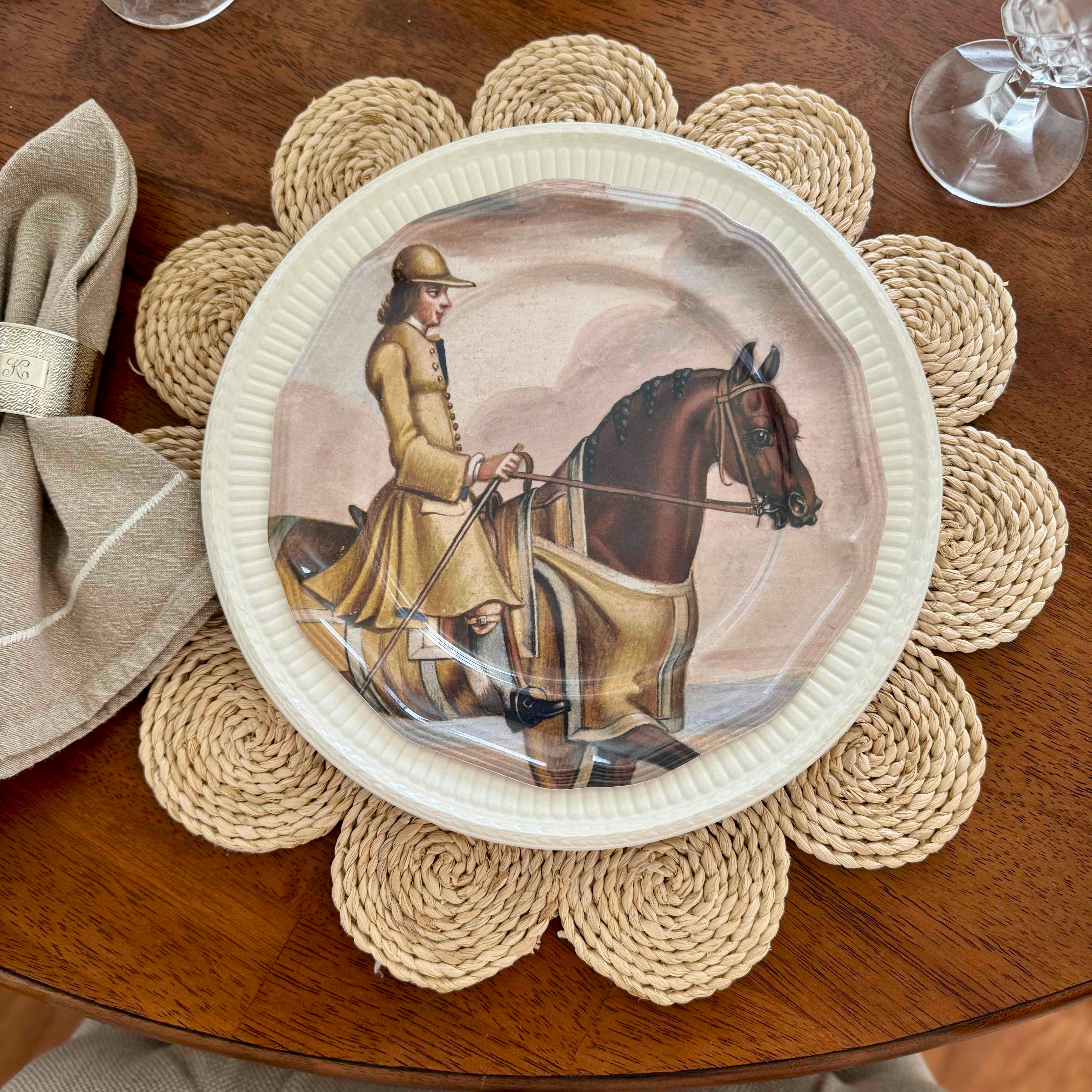 English Horseman Dinnerware - Set of 6