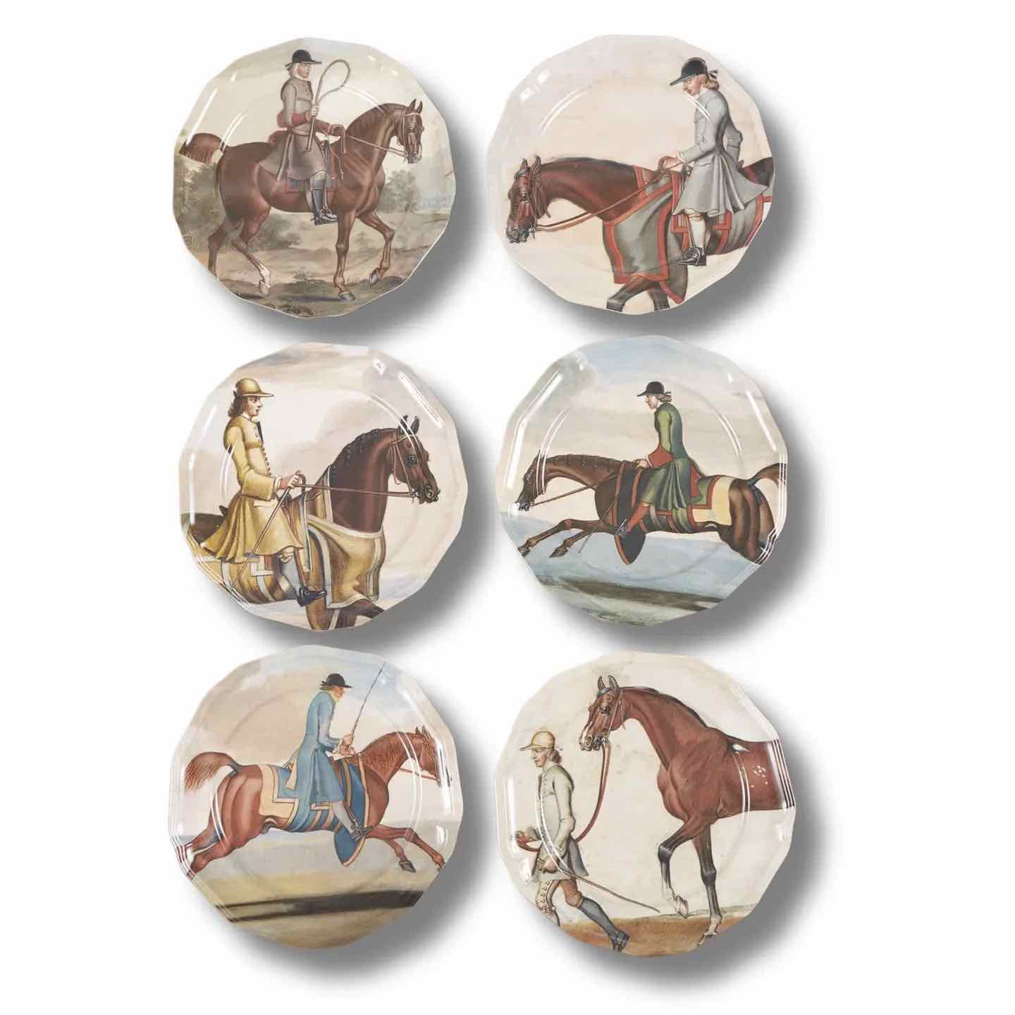 English Horseman Dinnerware - Set of 6