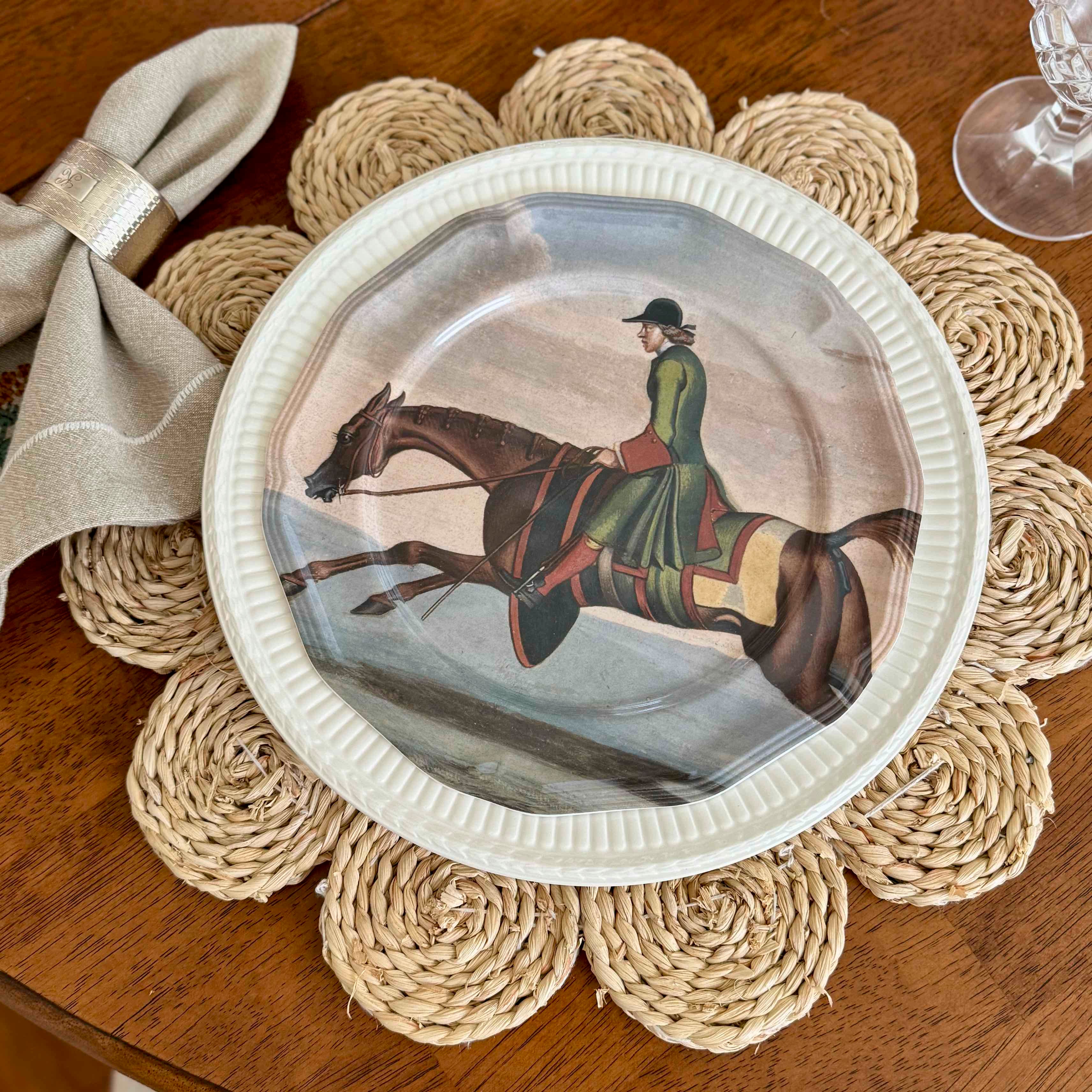English Horseman Dinnerware - Set of 6