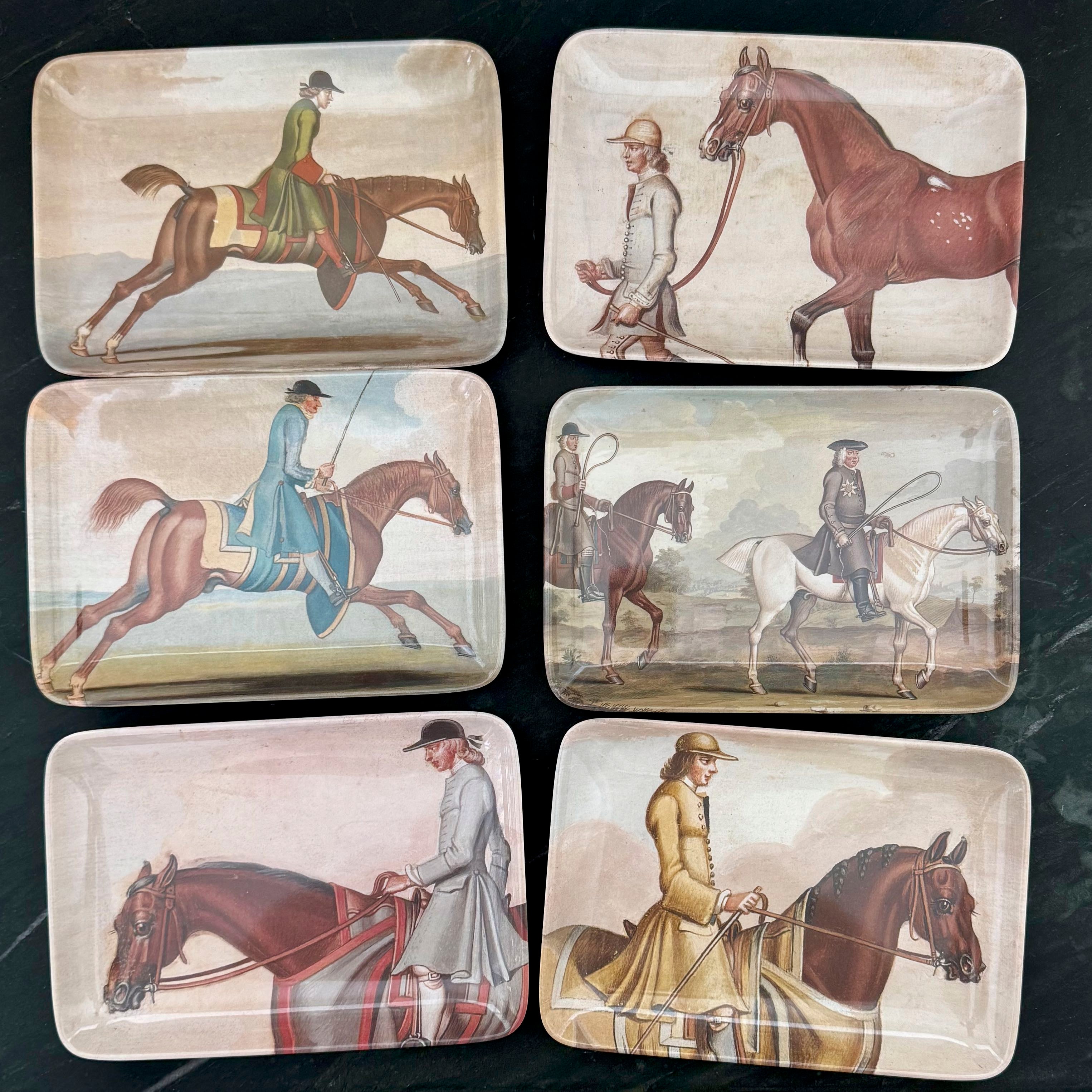 Equestrian Trays - Set of 6