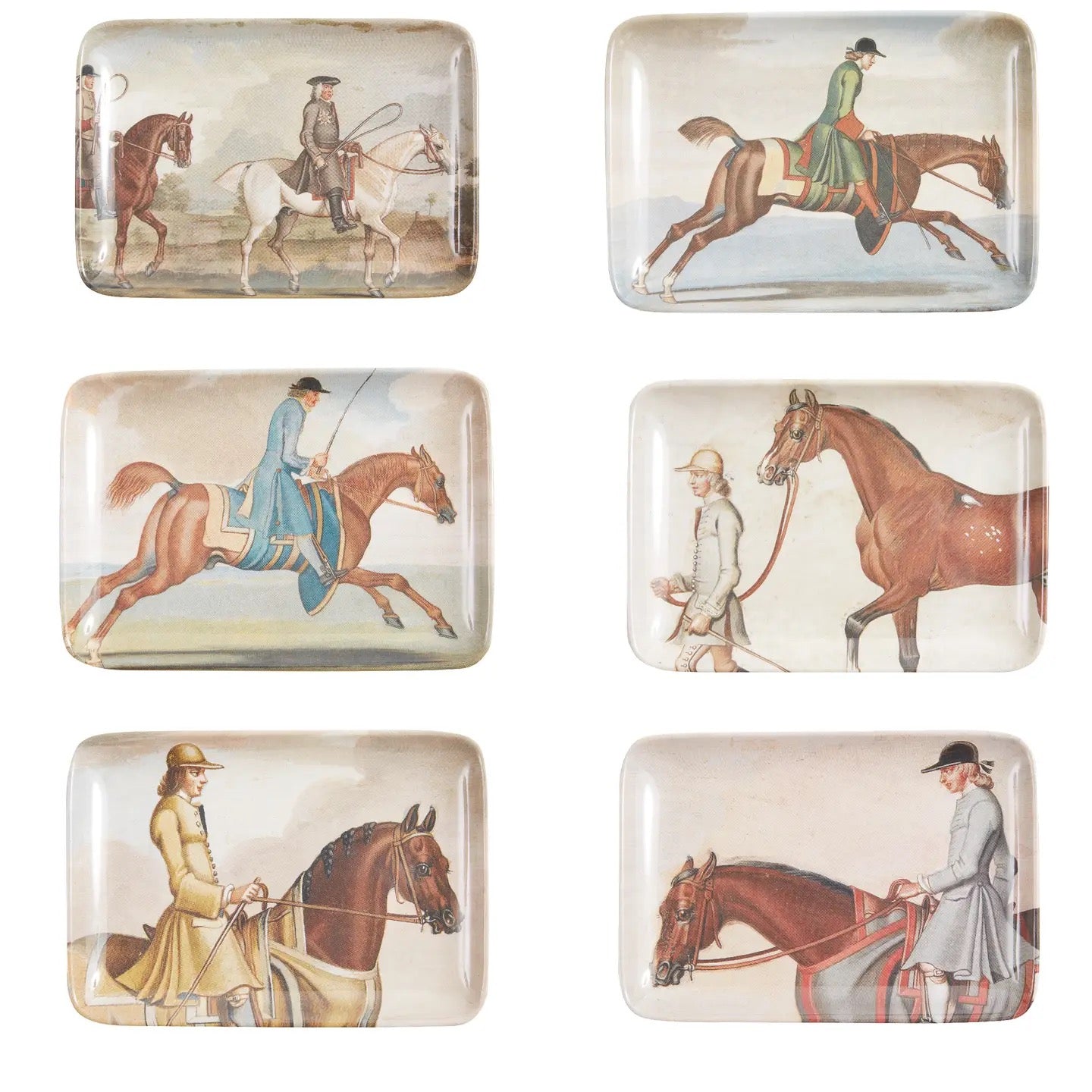 Equestrian Trays - Set of 6