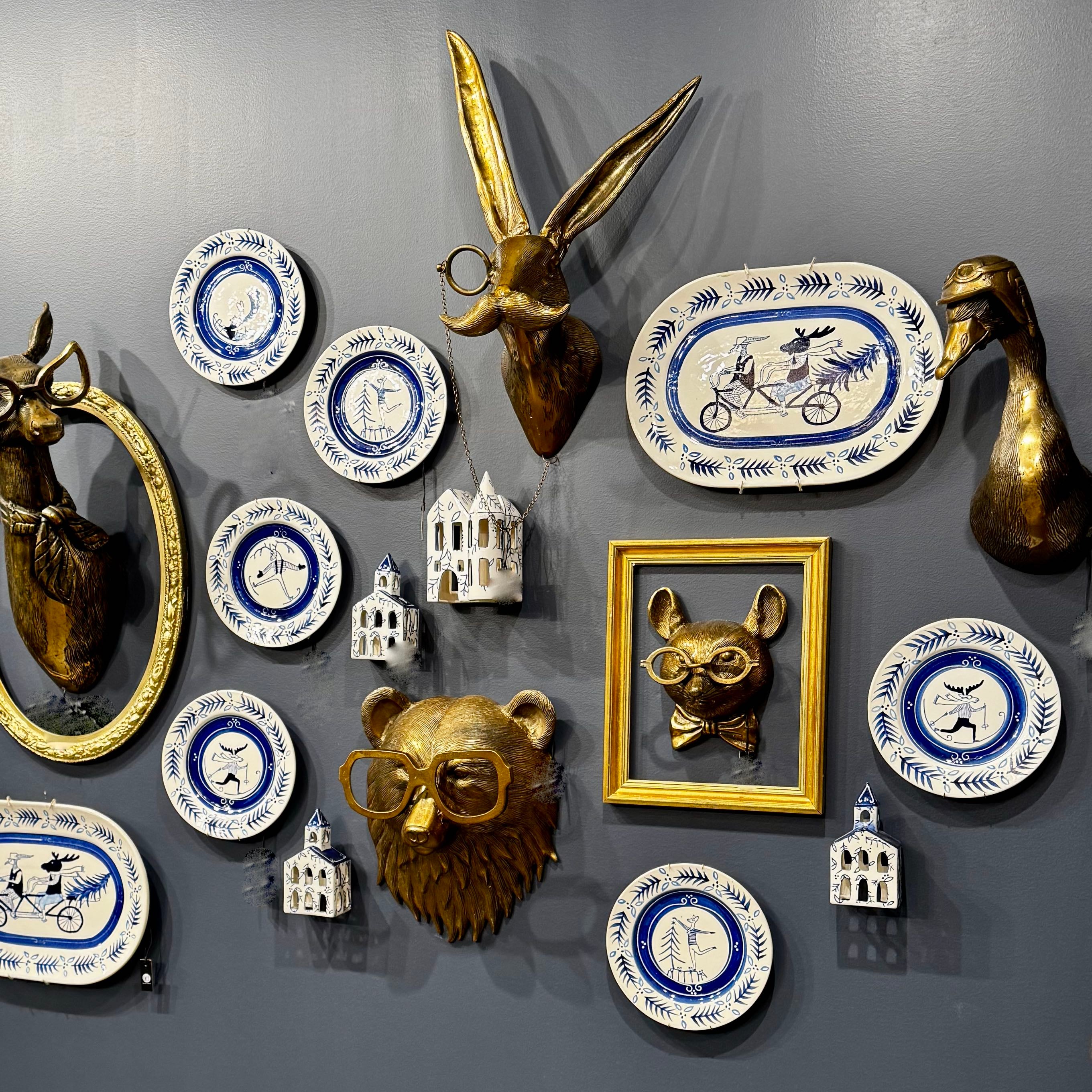 Eric the Hare: Rabbit with Monocle Wall Mount