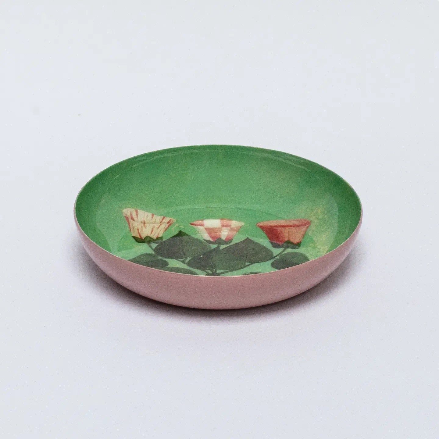 Decorative plate with floral design on a white background
