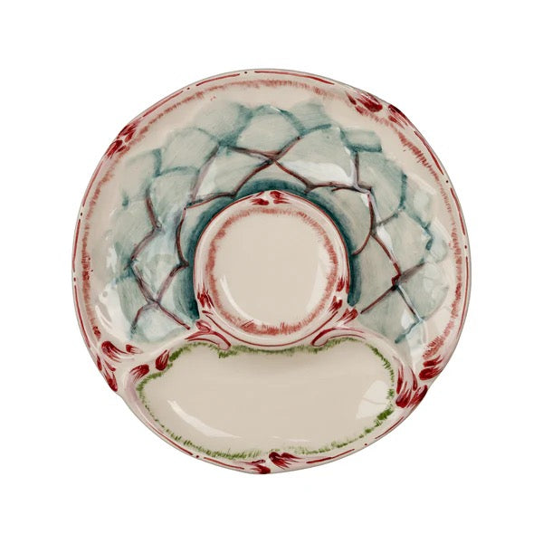 Ceramic bowl with decorative crackle glaze on a white background