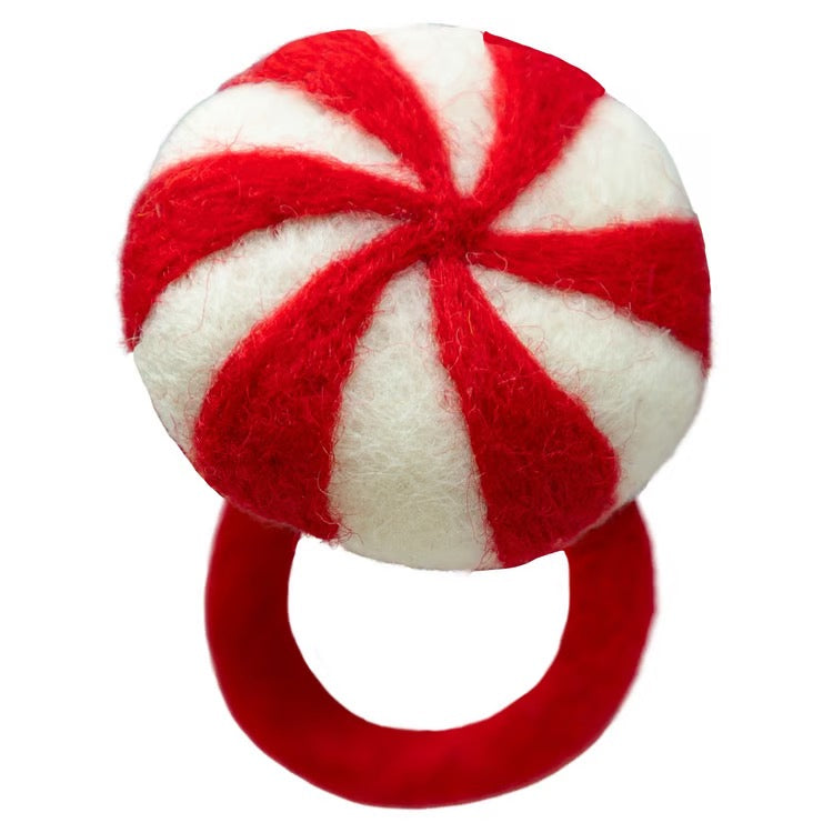 Felt Peppermint Swirl Napkin Ring