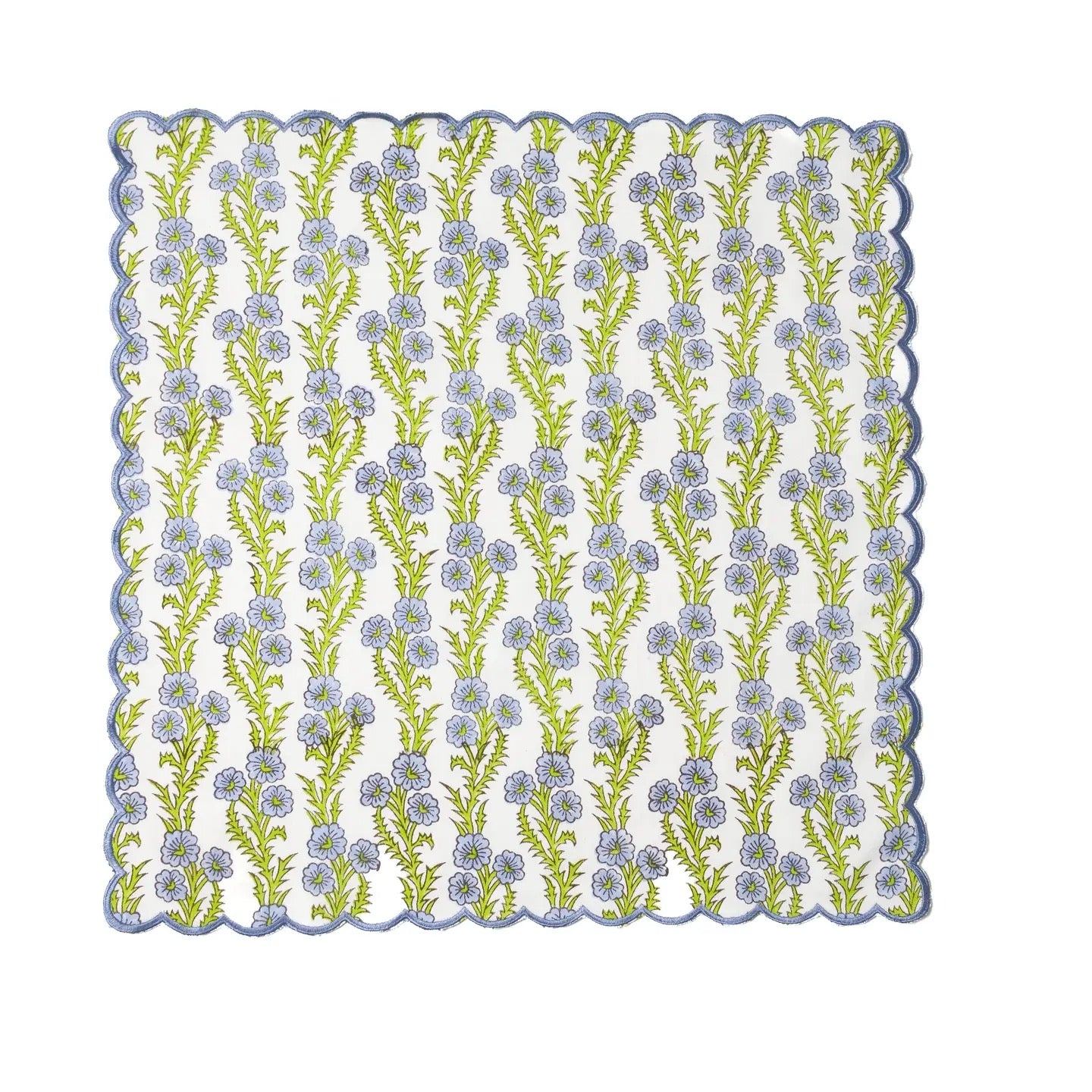 Floral patterned doily on a white background
