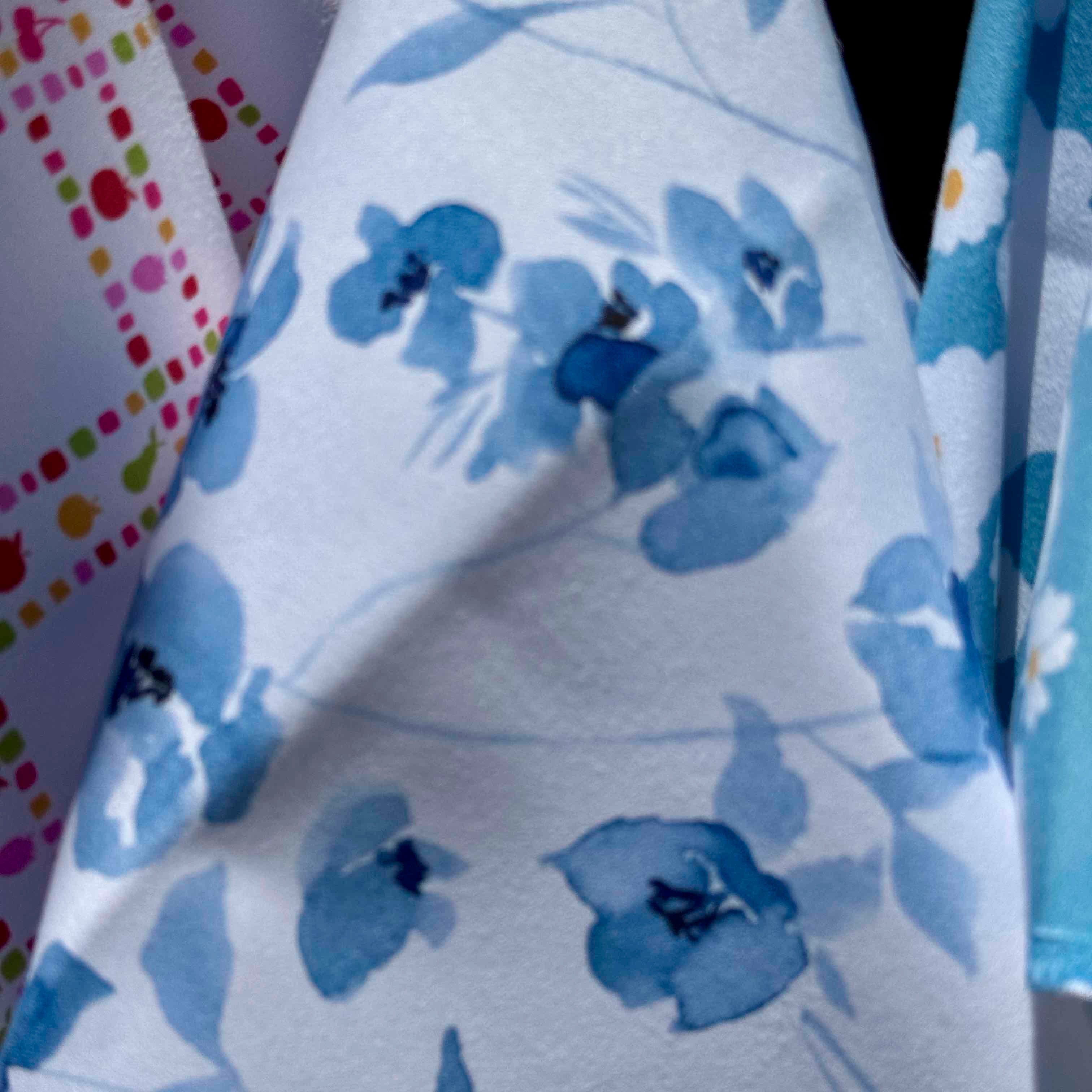 Flowers in Blue Dinner Napkins