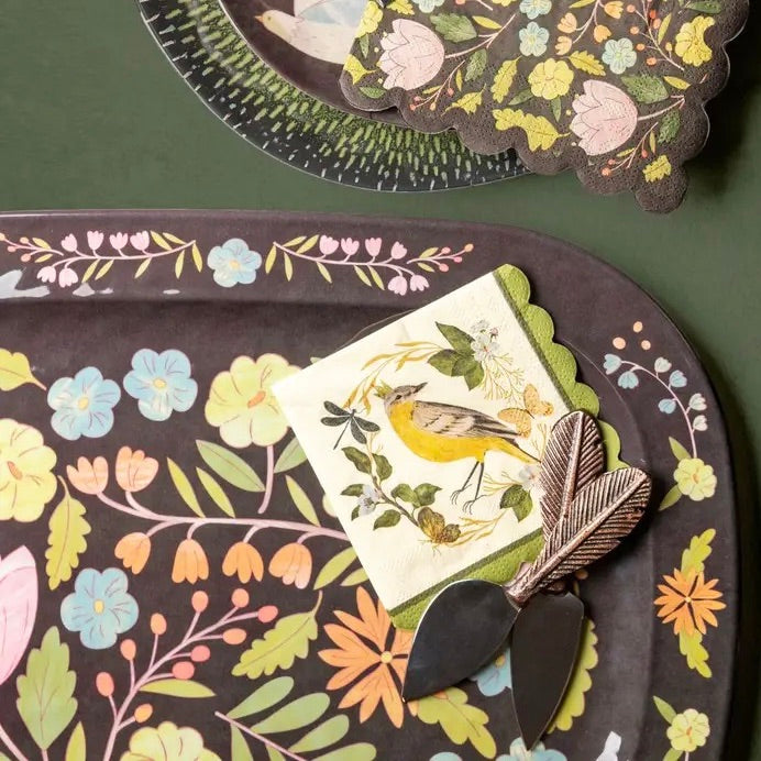 Folk Flower Melamine Tray