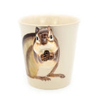 Ceramic mug with a design of a squirrel on a white background