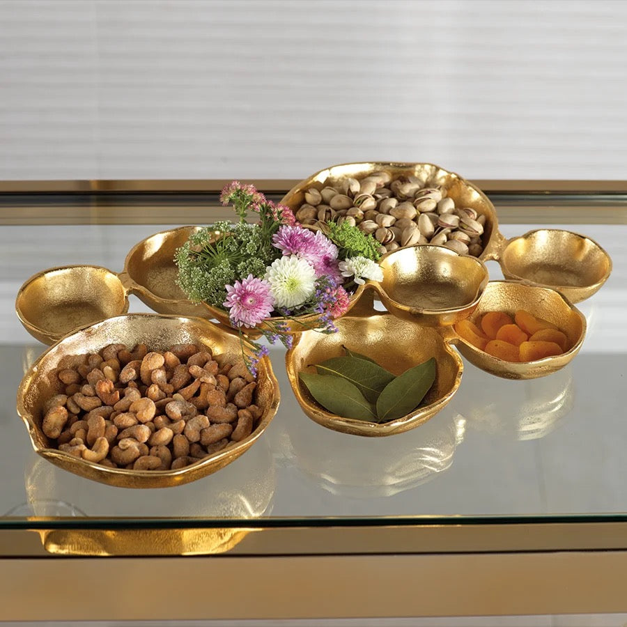 Gold Cluster Serving Dish