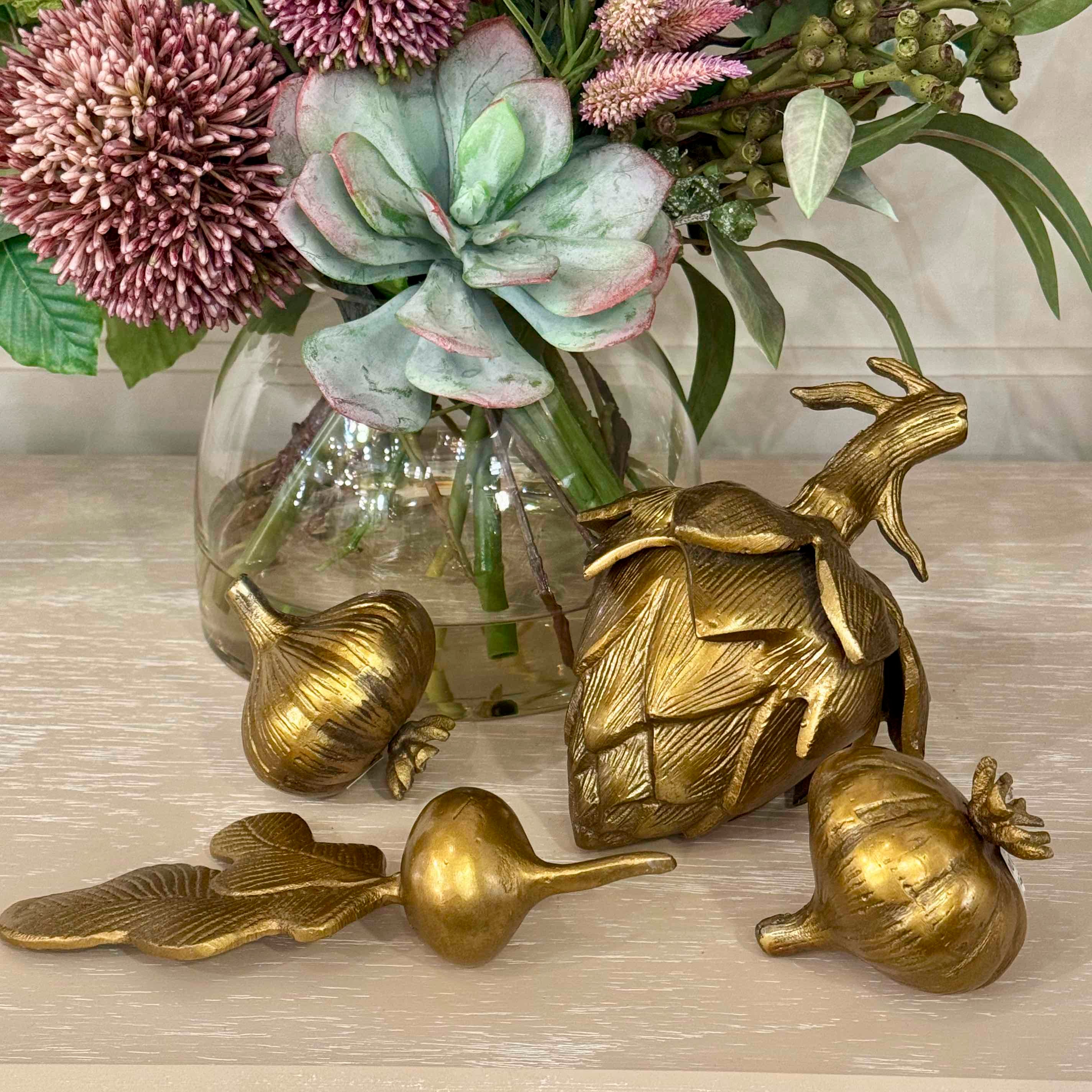 Golden Artichoke Sculpture
