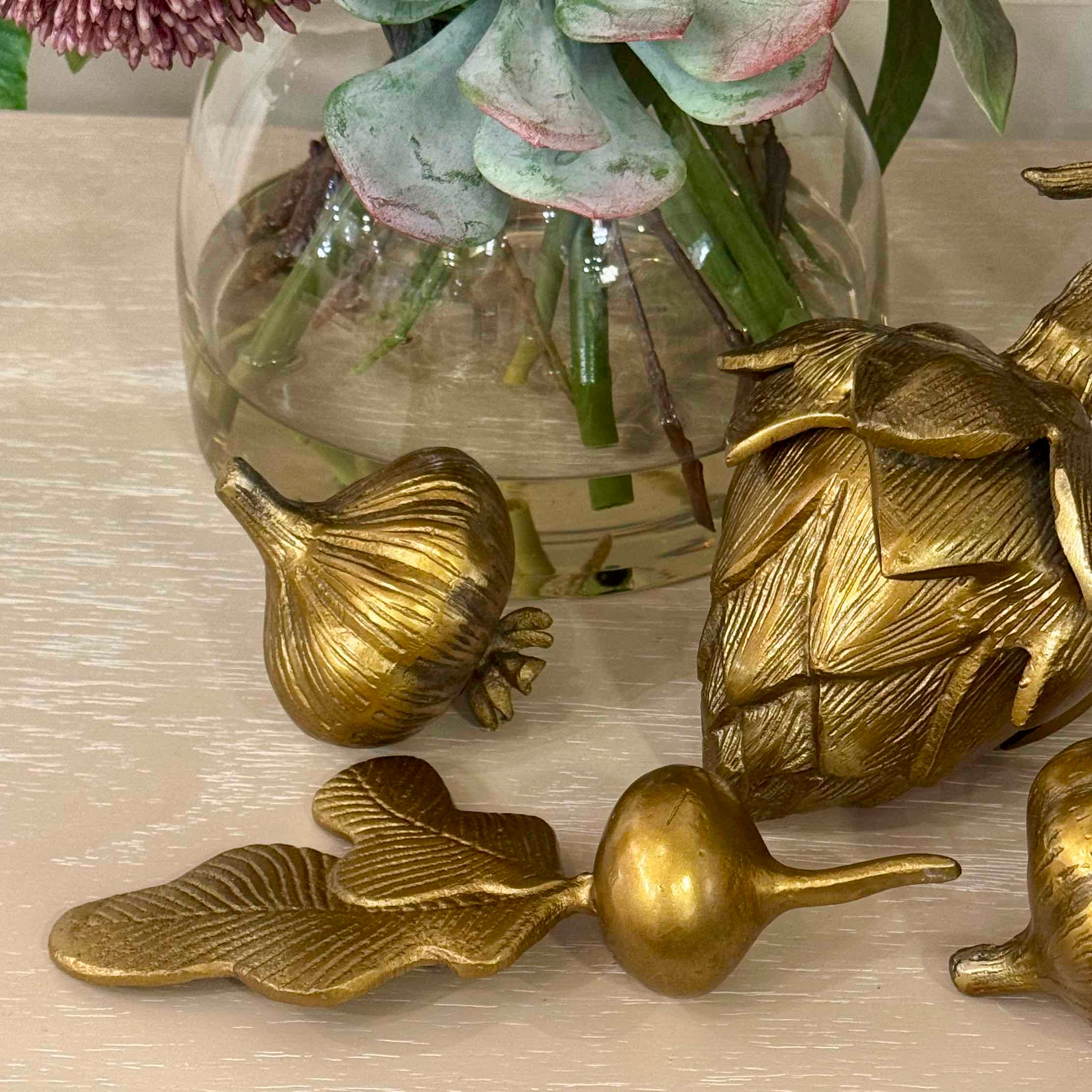 Golden Artichoke Sculpture