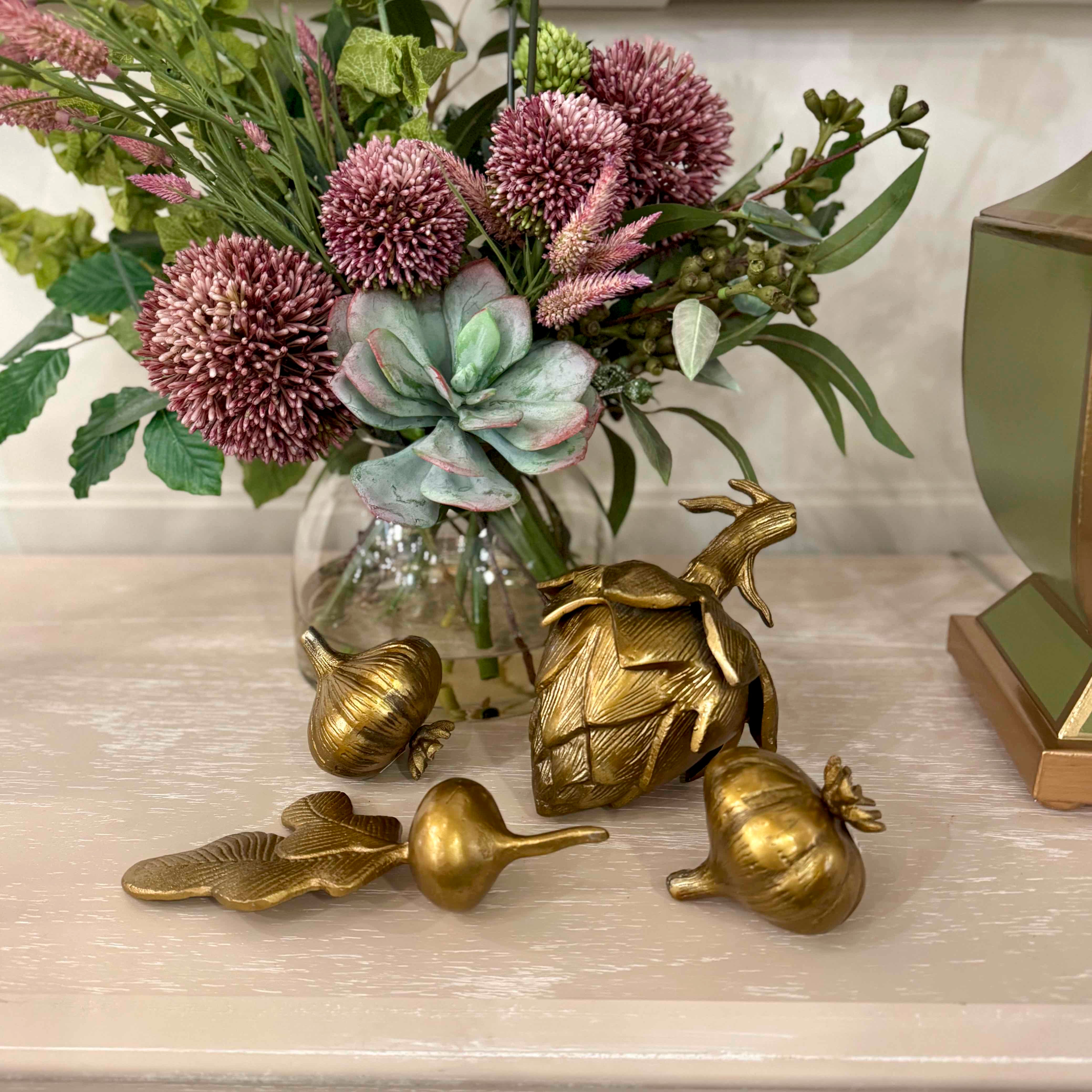 Golden Artichoke Sculpture