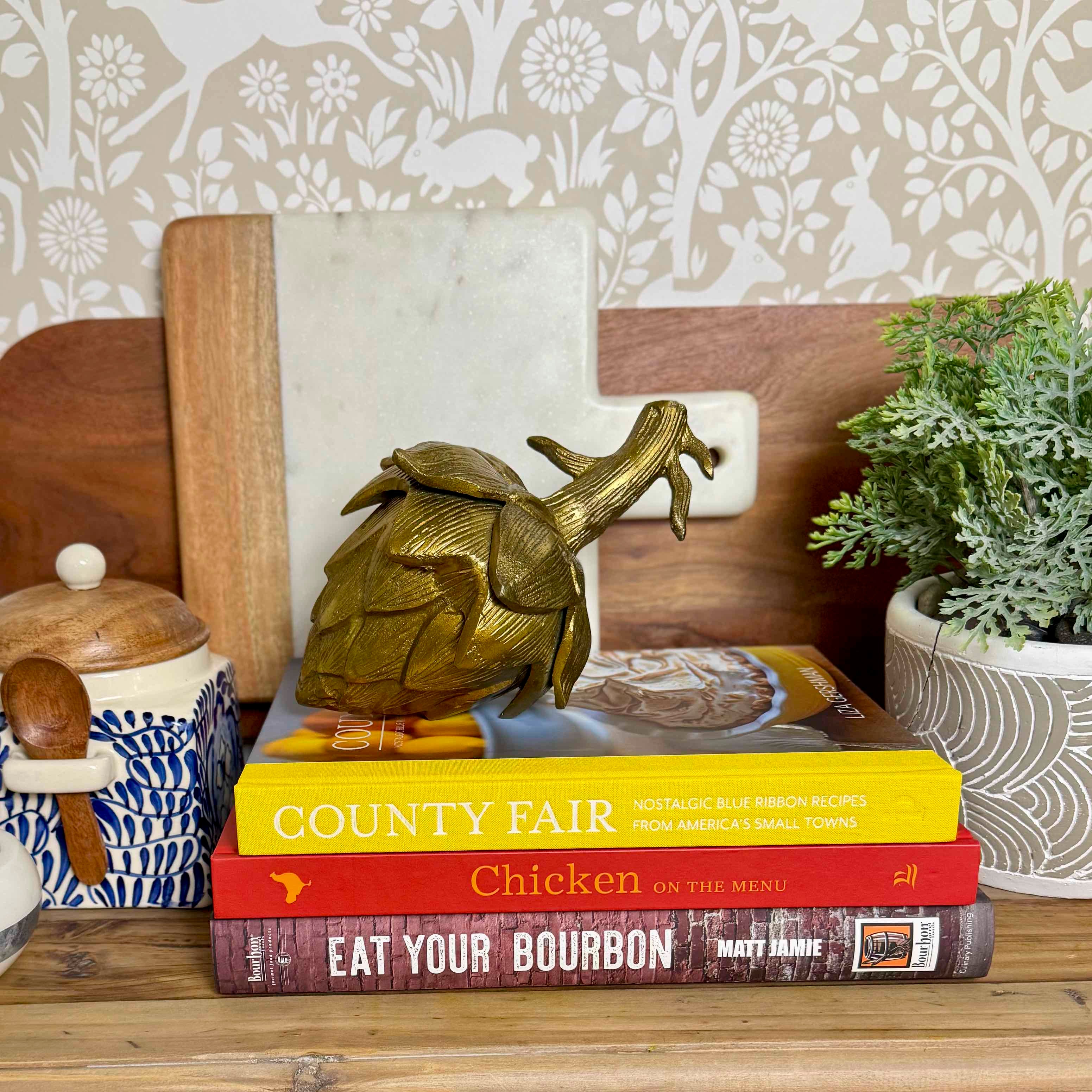 Golden Artichoke Sculpture