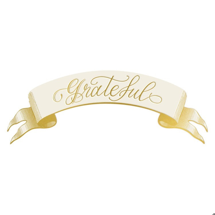 Grateful Banner Table Accent - Set of 12