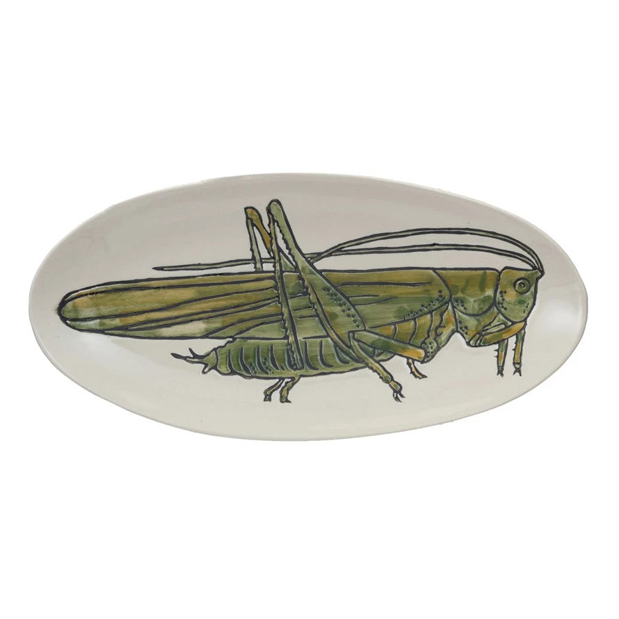 Green Grasshopper Plate