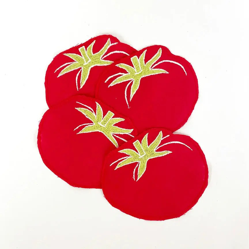 Heirloom Tomato Cocktail Napkins - Set of 4