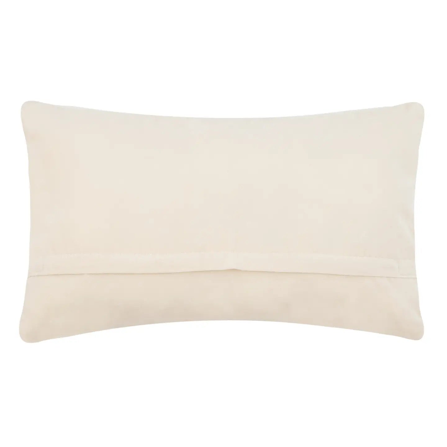 Beige rectangular pillow on a white background