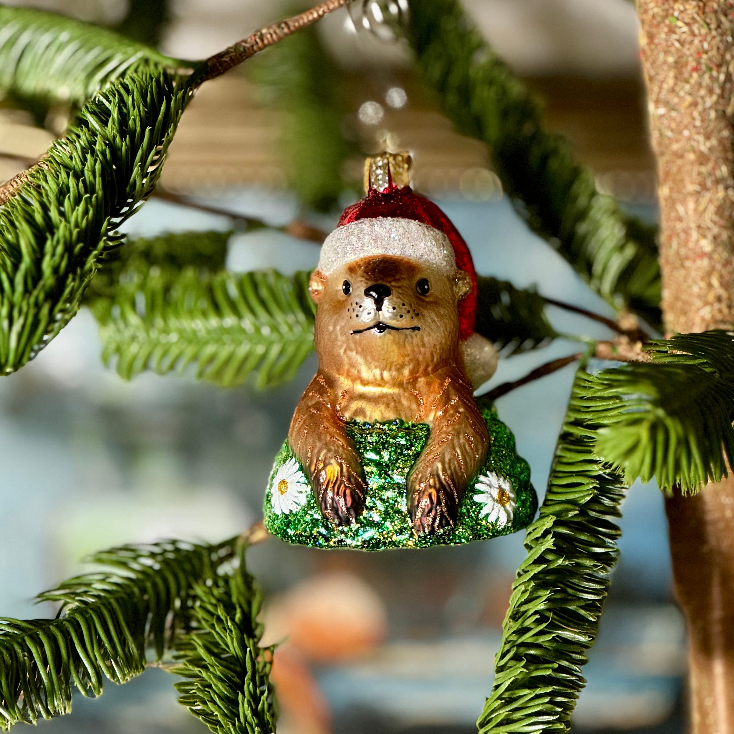 Santa Groundhog Ornament