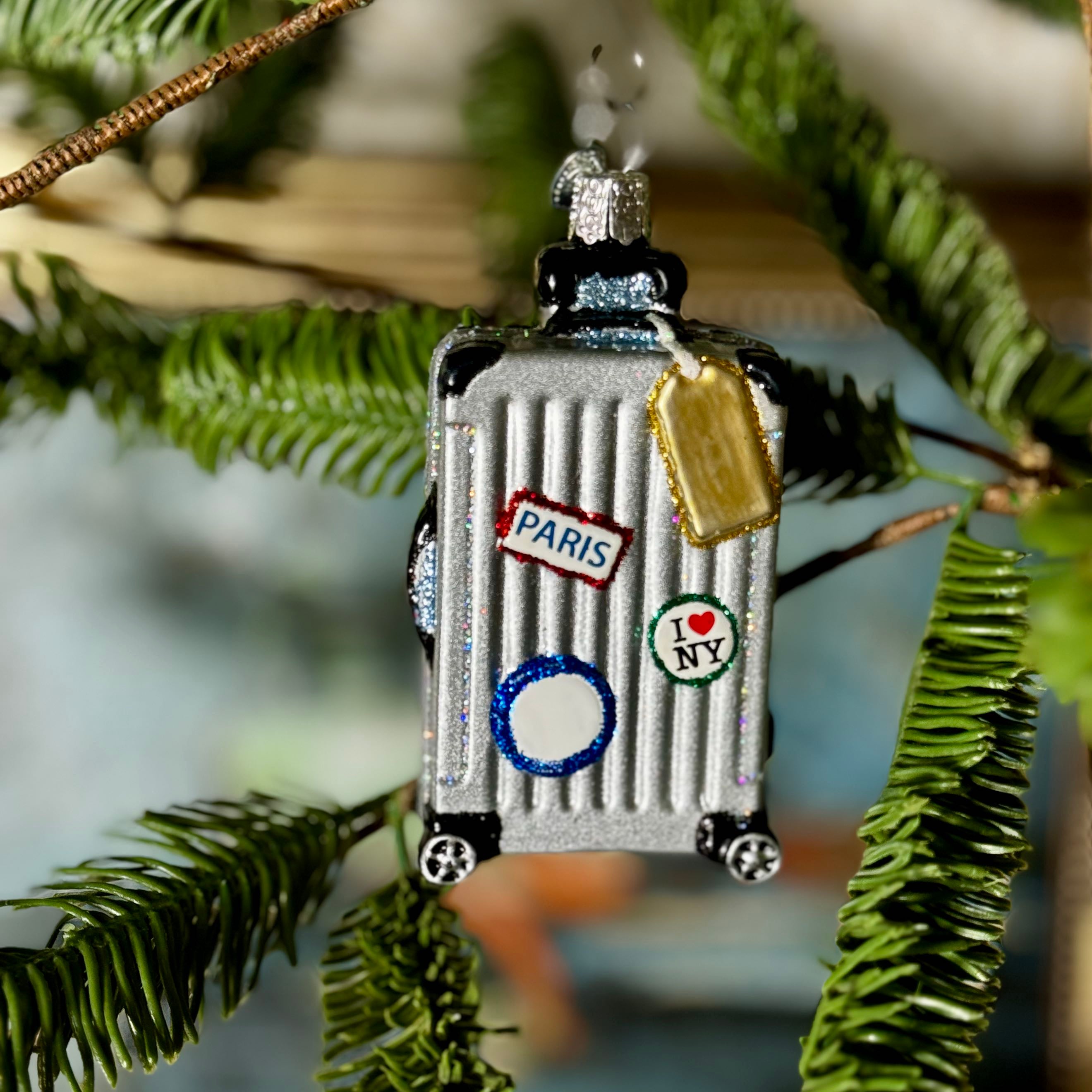 Rolling Suitcase Ornament