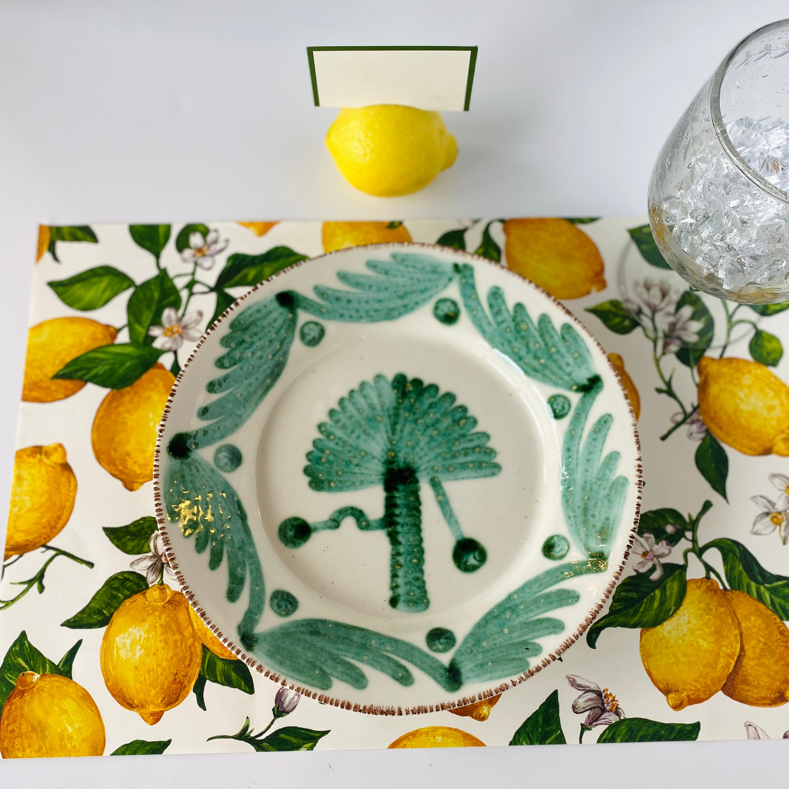 Luzia Palm Plate Green