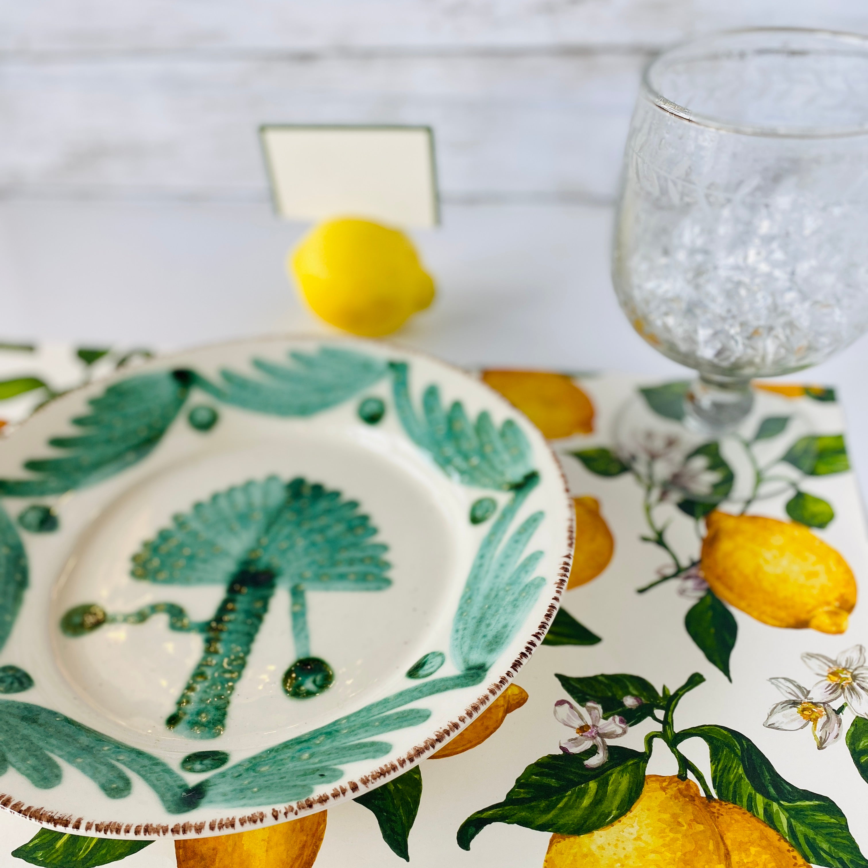 Luzia Palm Plate Green