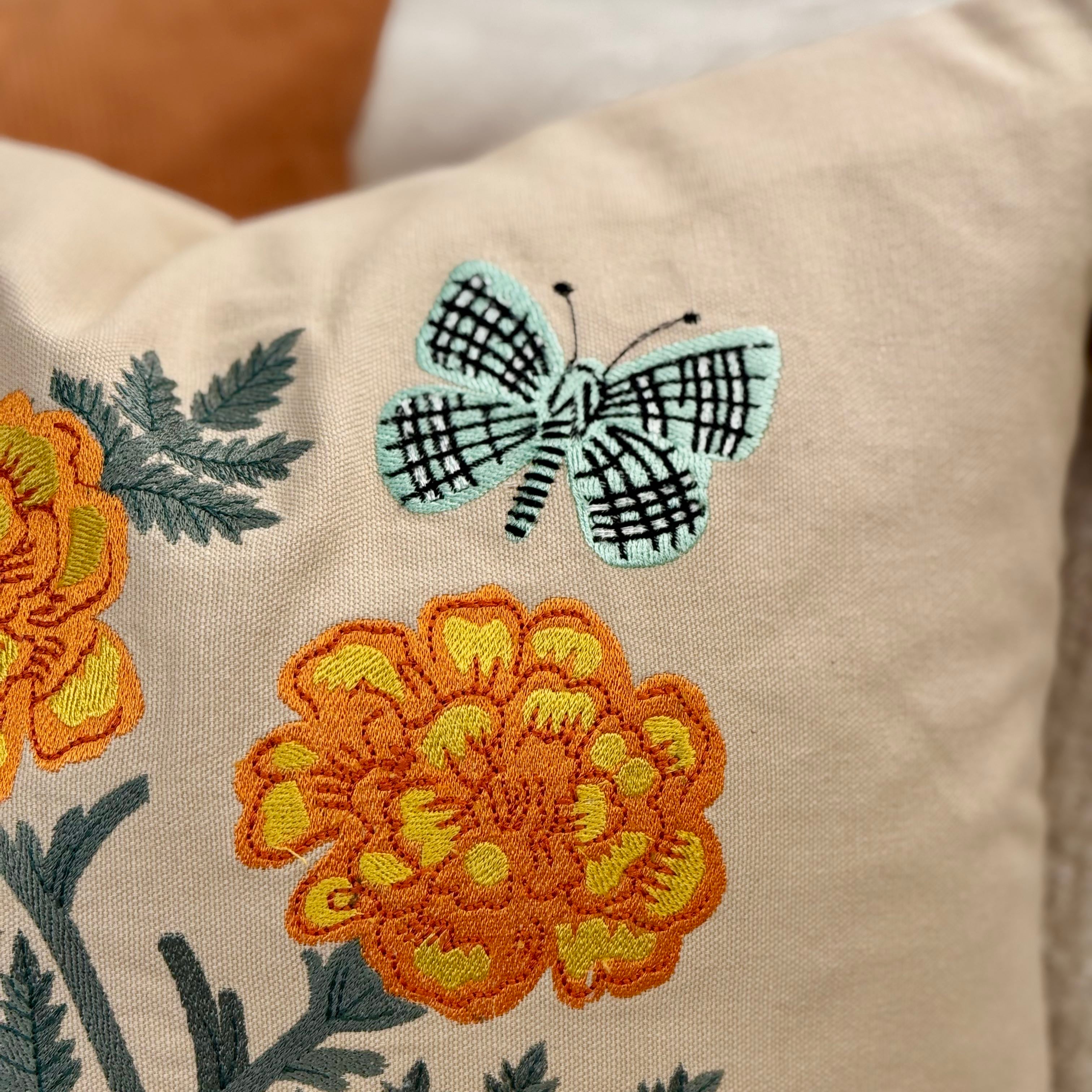 Embroidered Carnations by Rifle Paper Co. x Loloi