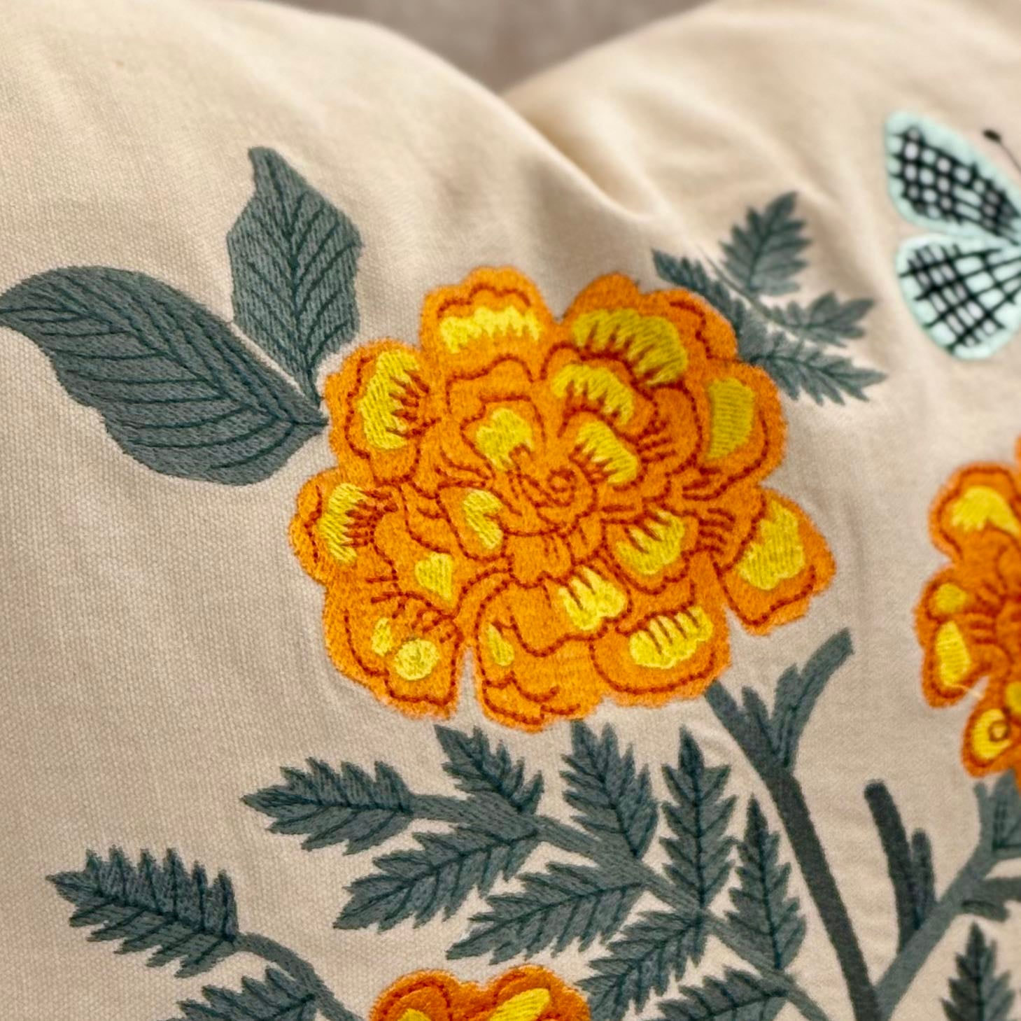 Embroidered Carnations by Rifle Paper Co. x Loloi