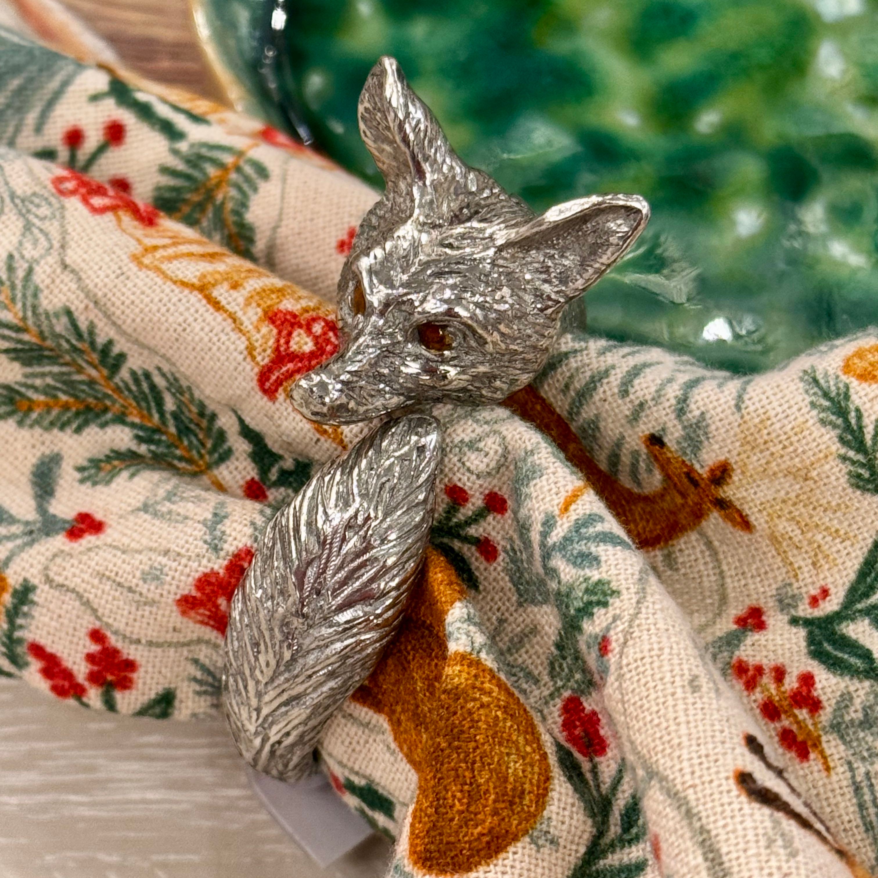 Pewter Fox Napkin Ring