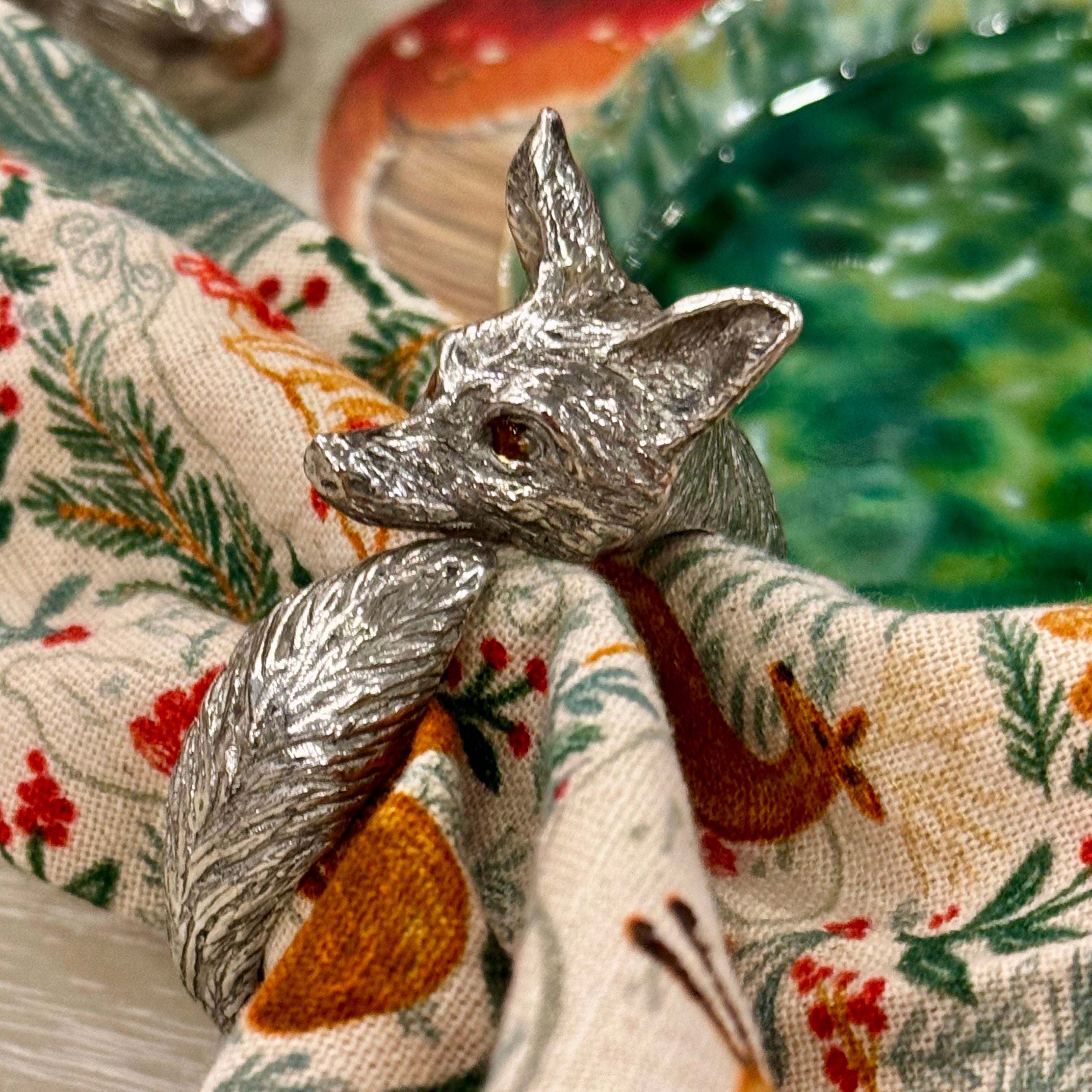 Pewter Fox Napkin Ring