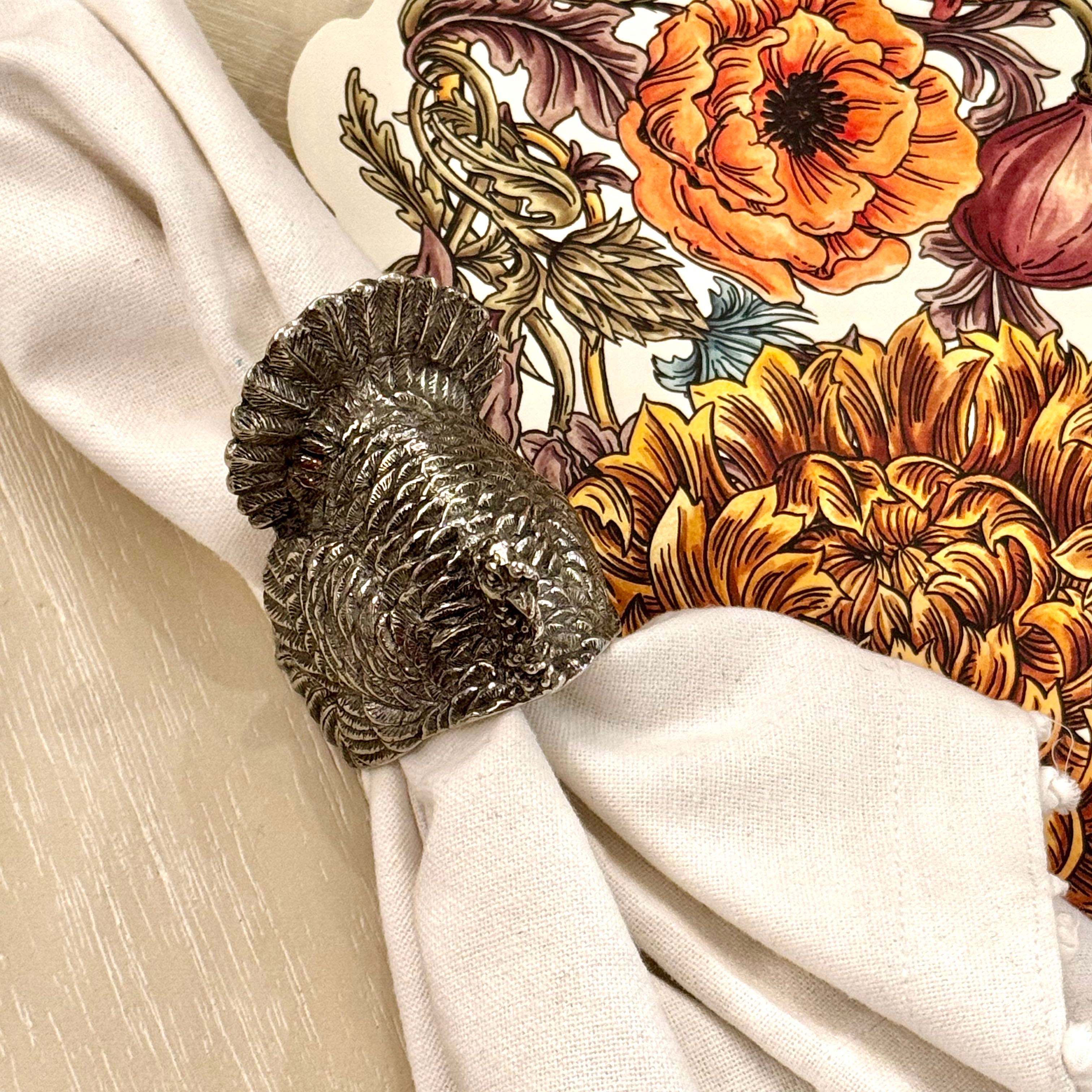 Turkey Pewter Napkin Ring