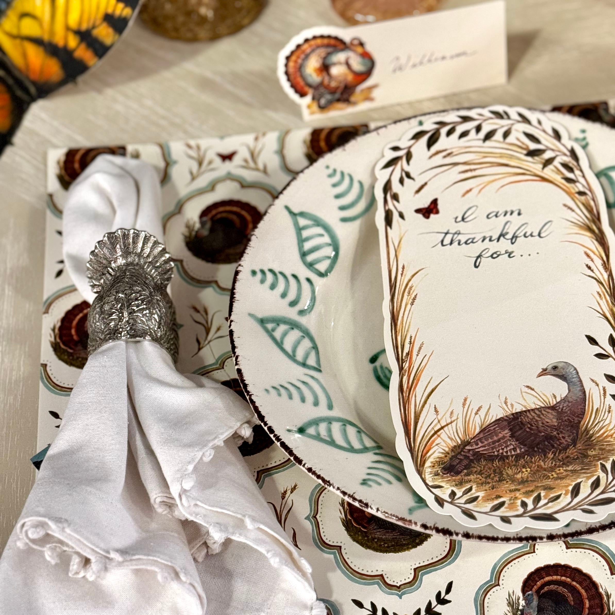 Turkey Pewter Napkin Ring