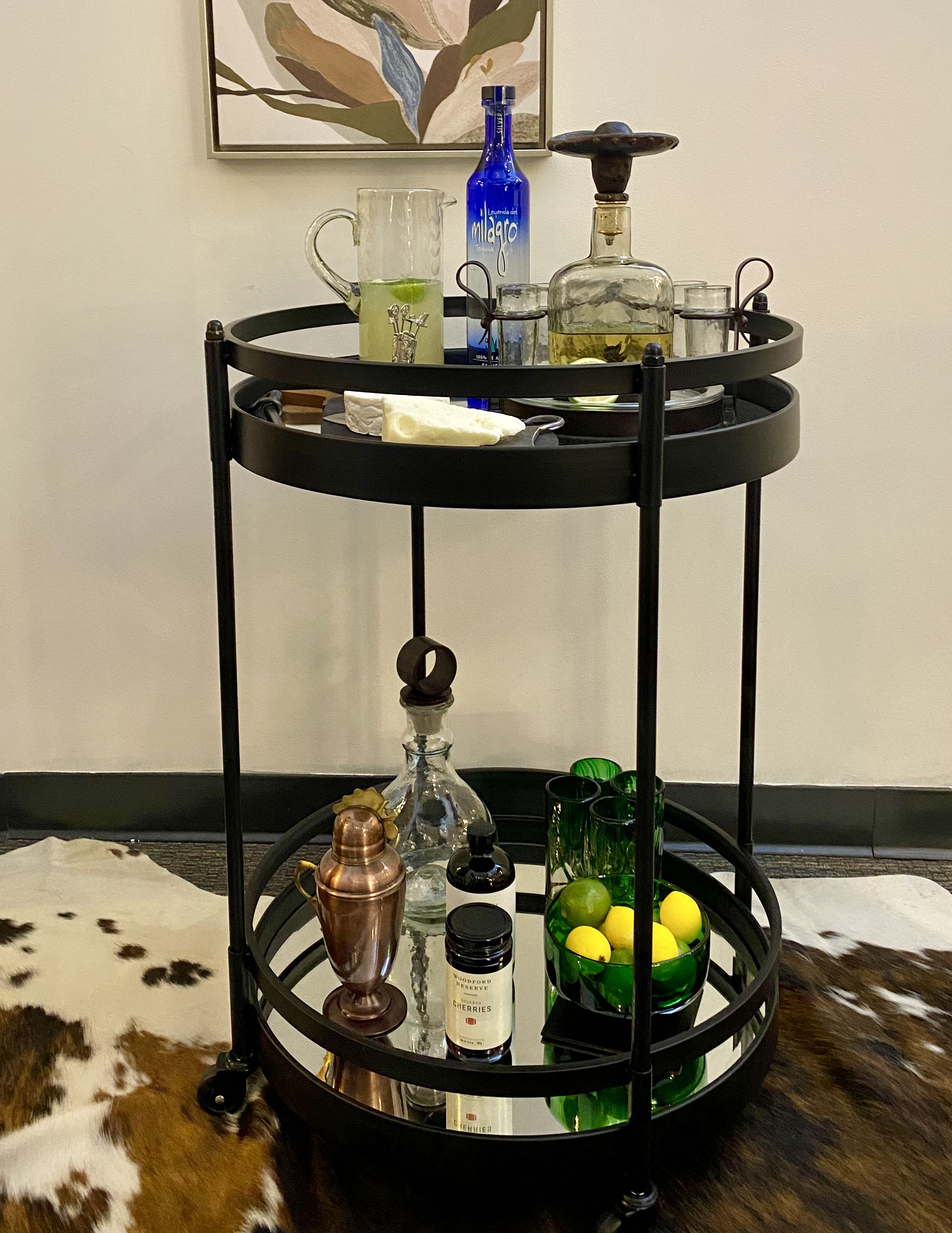 Retro Round Bar Cart