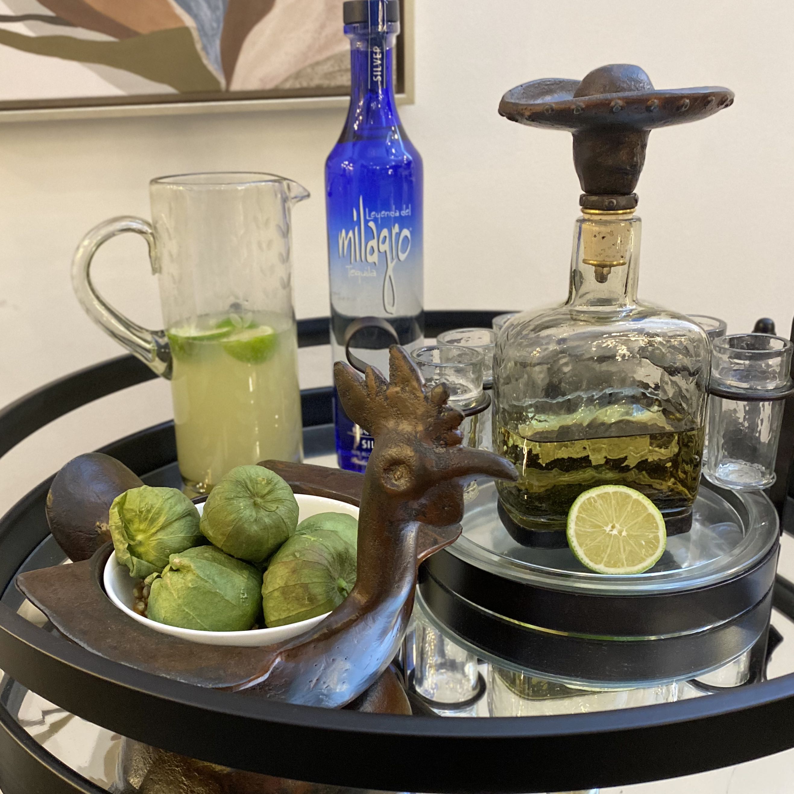 Retro Round Bar Cart