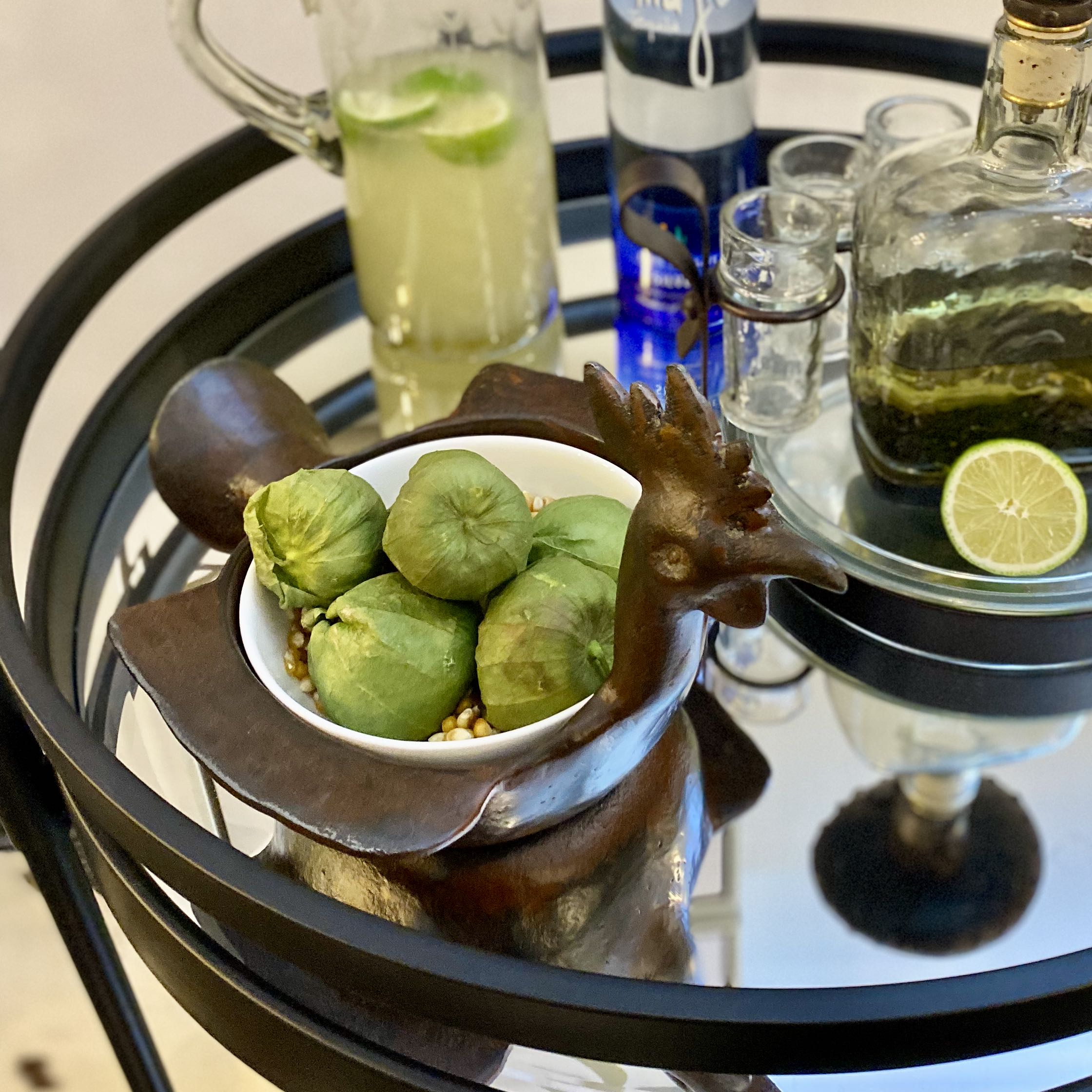 Retro Round Bar Cart