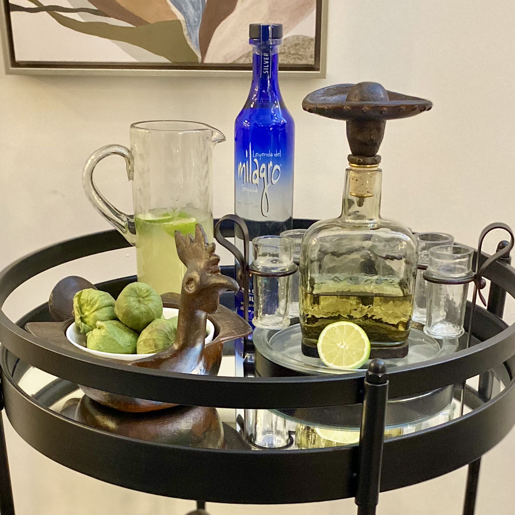 Retro Round Bar Cart