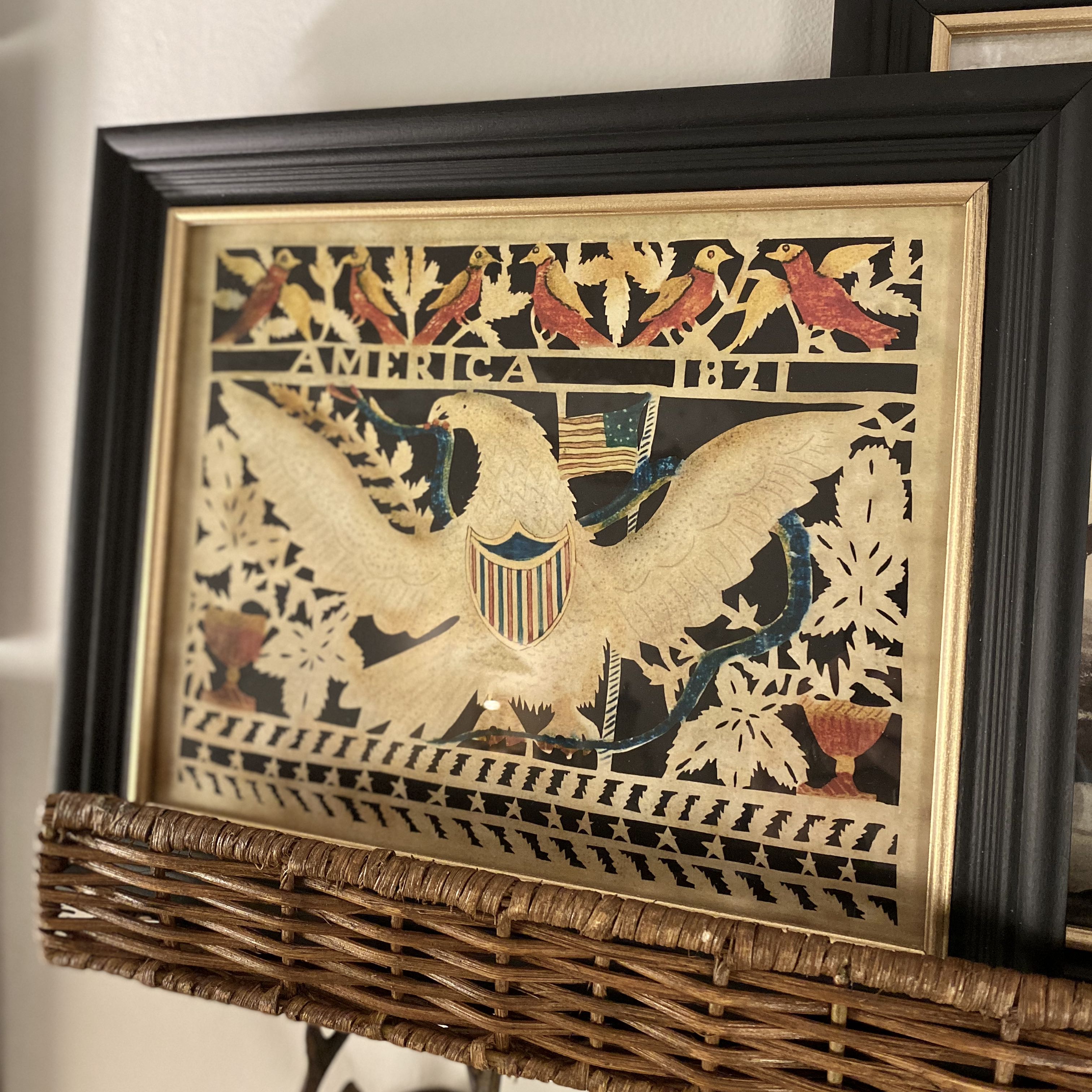 America Eagle Repro Scherenschnitte Paper Cutting