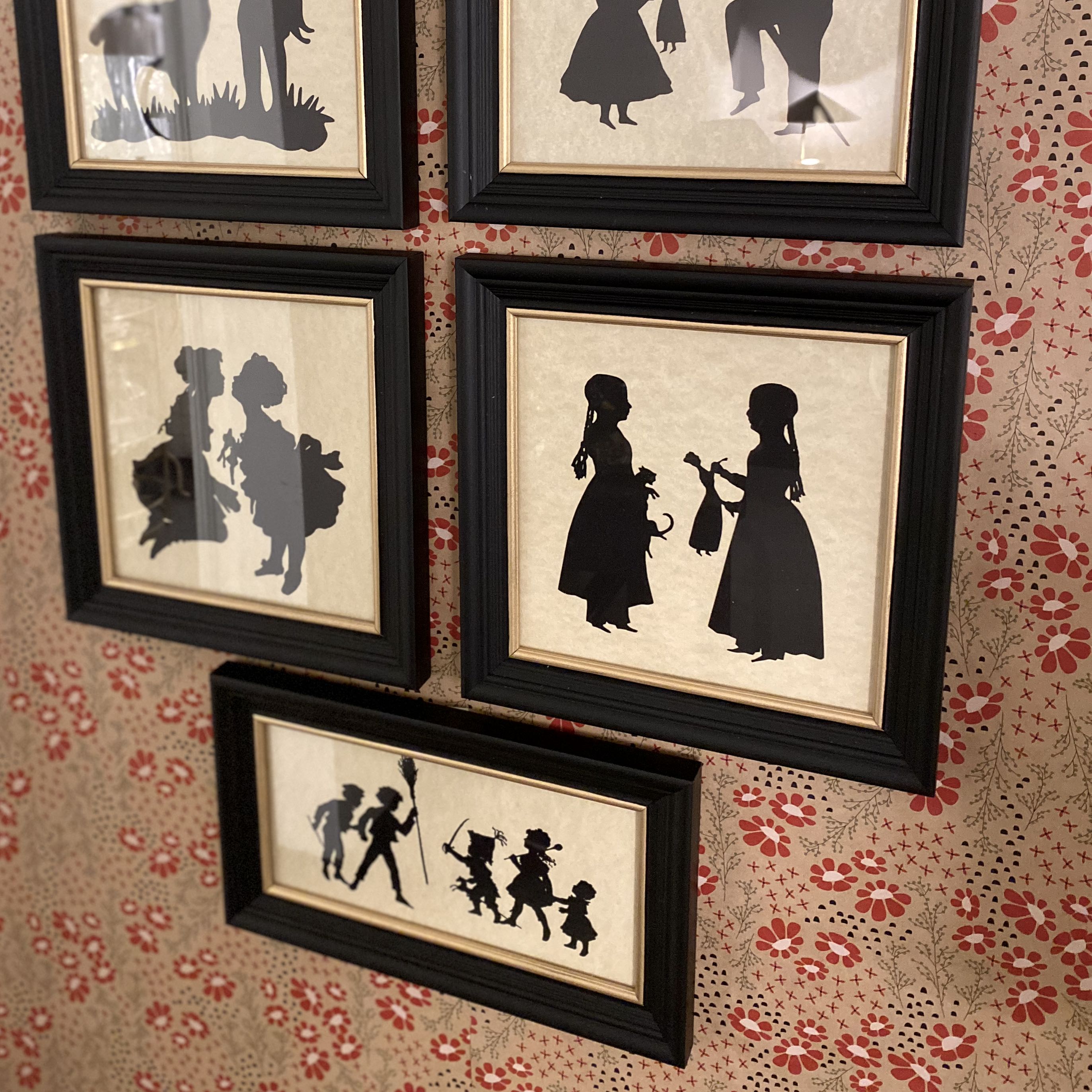 Children Playing Soldiers Silhouette Wall Art