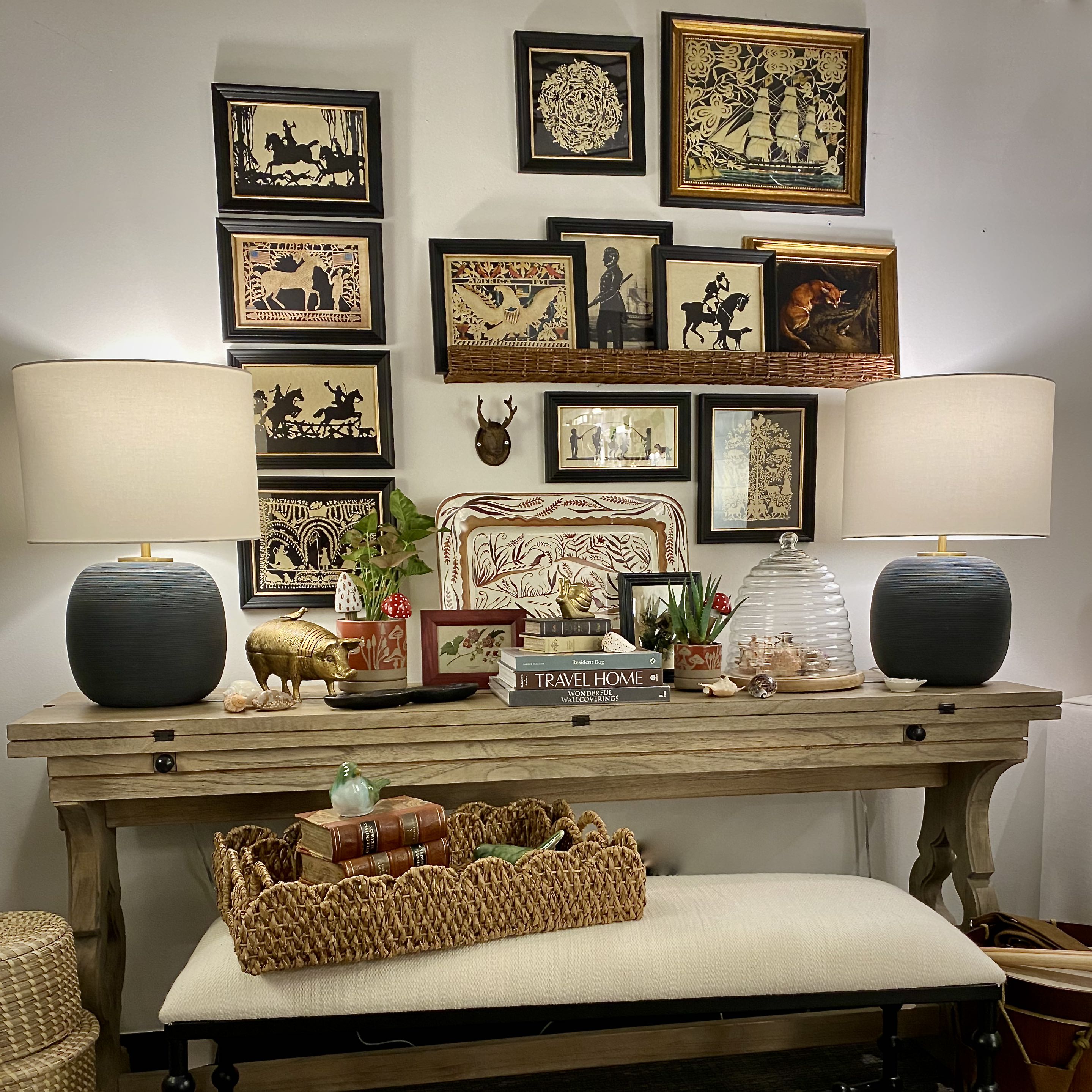 Early American Life Papercutting Wall Art