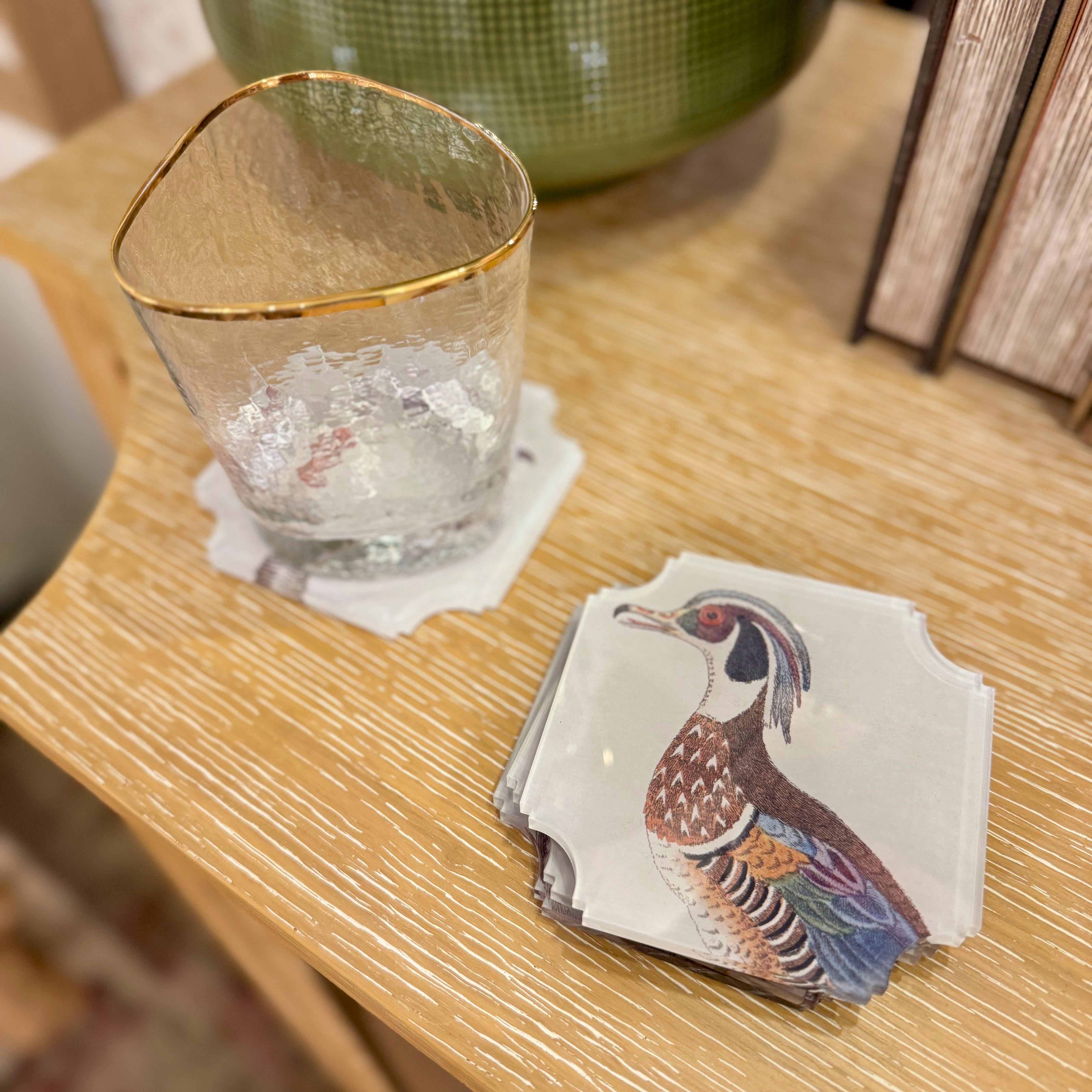 Bird Print Coasters - Set of 4