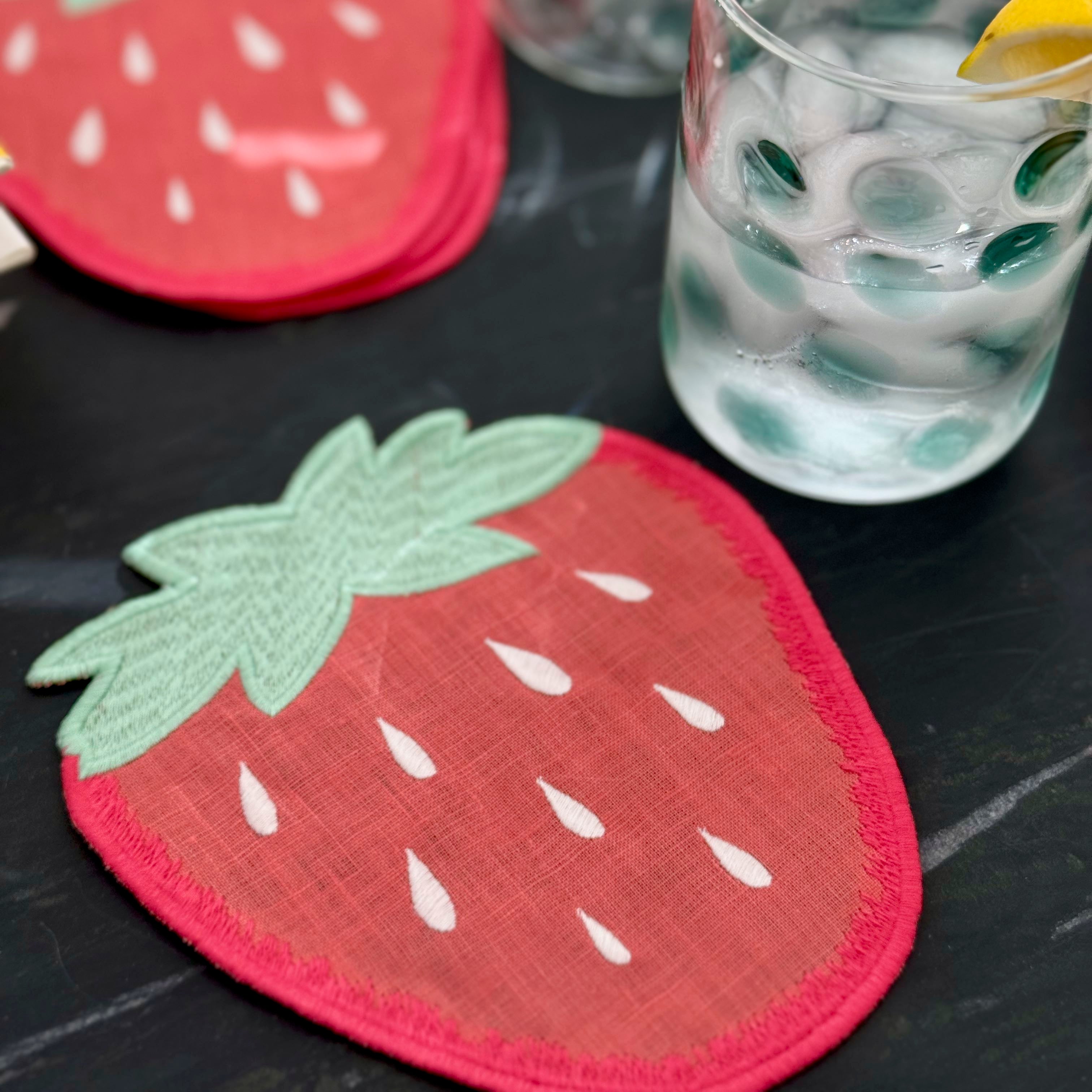 Strawberry Cocktail Napkins - Set of 4