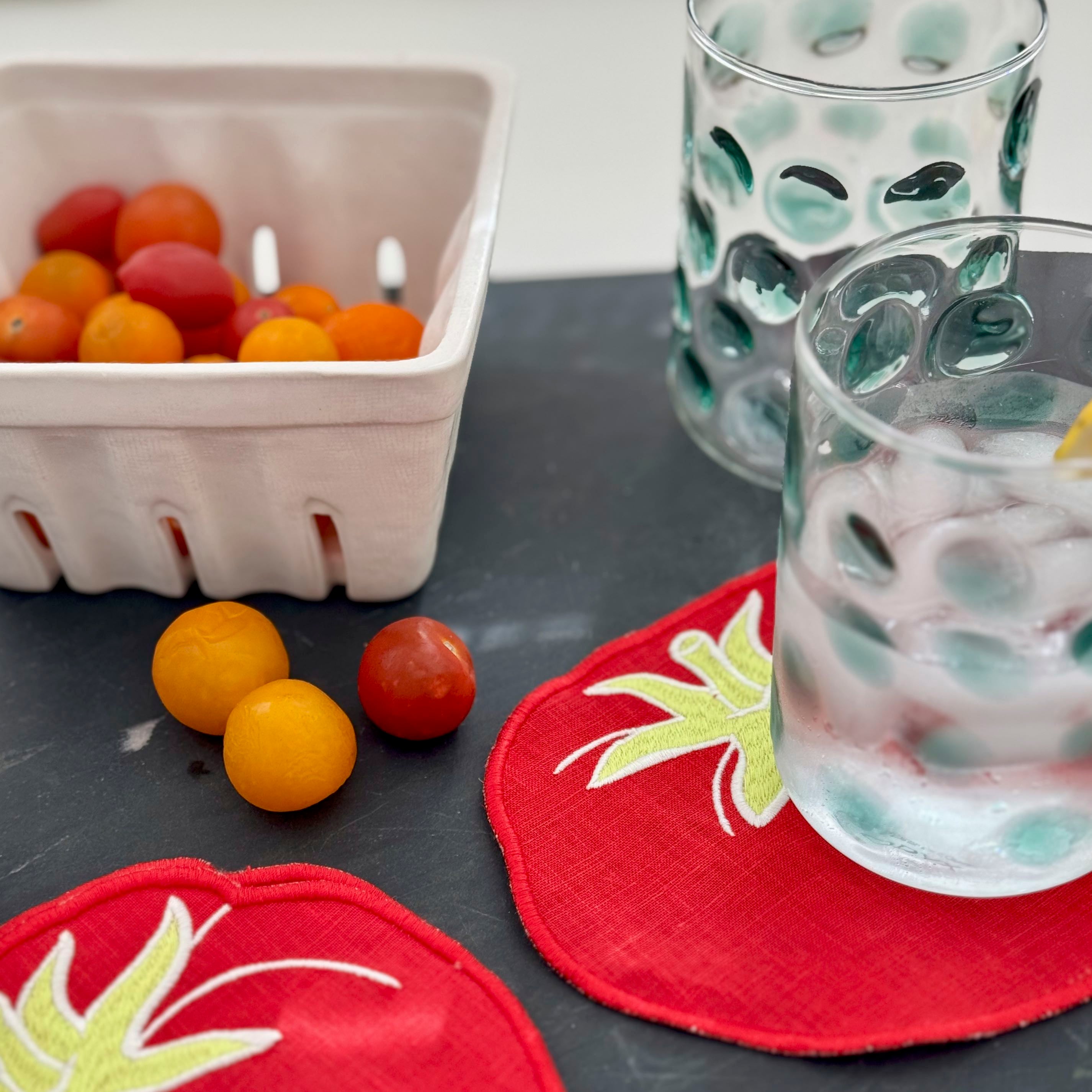 Heirloom Tomato Cocktail Napkins - Set of 4