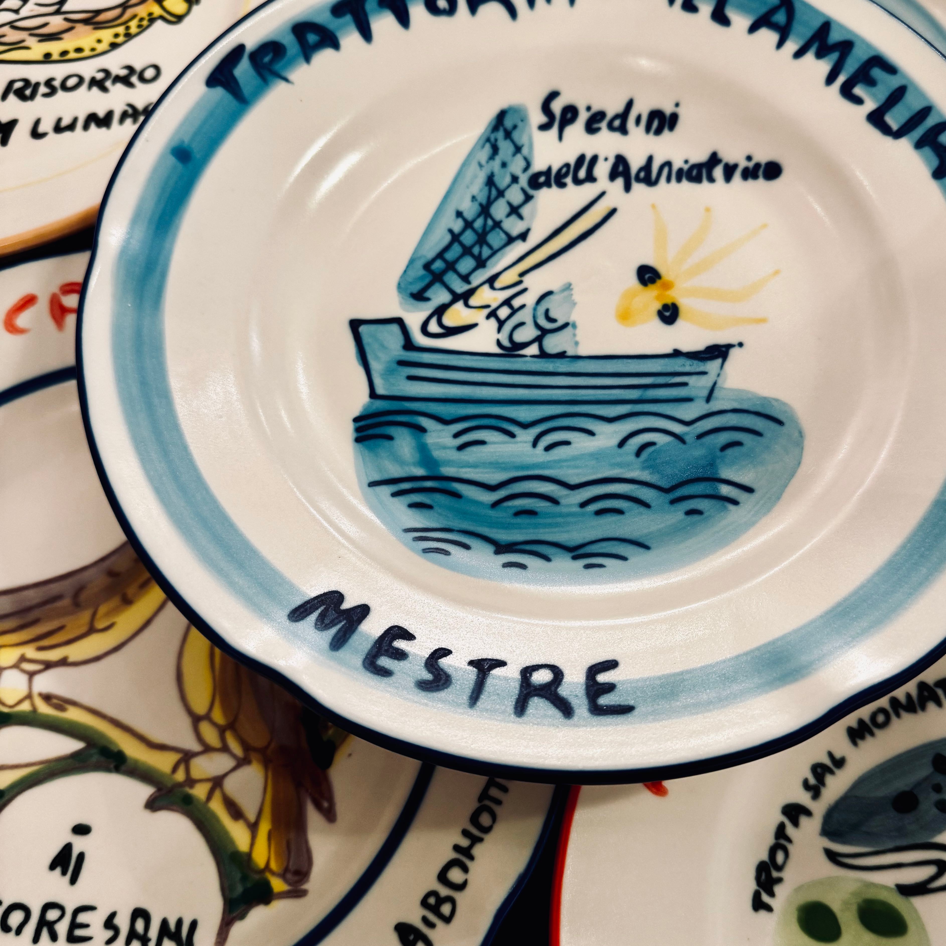 Vintage Style Restaurant Plates - set of 12