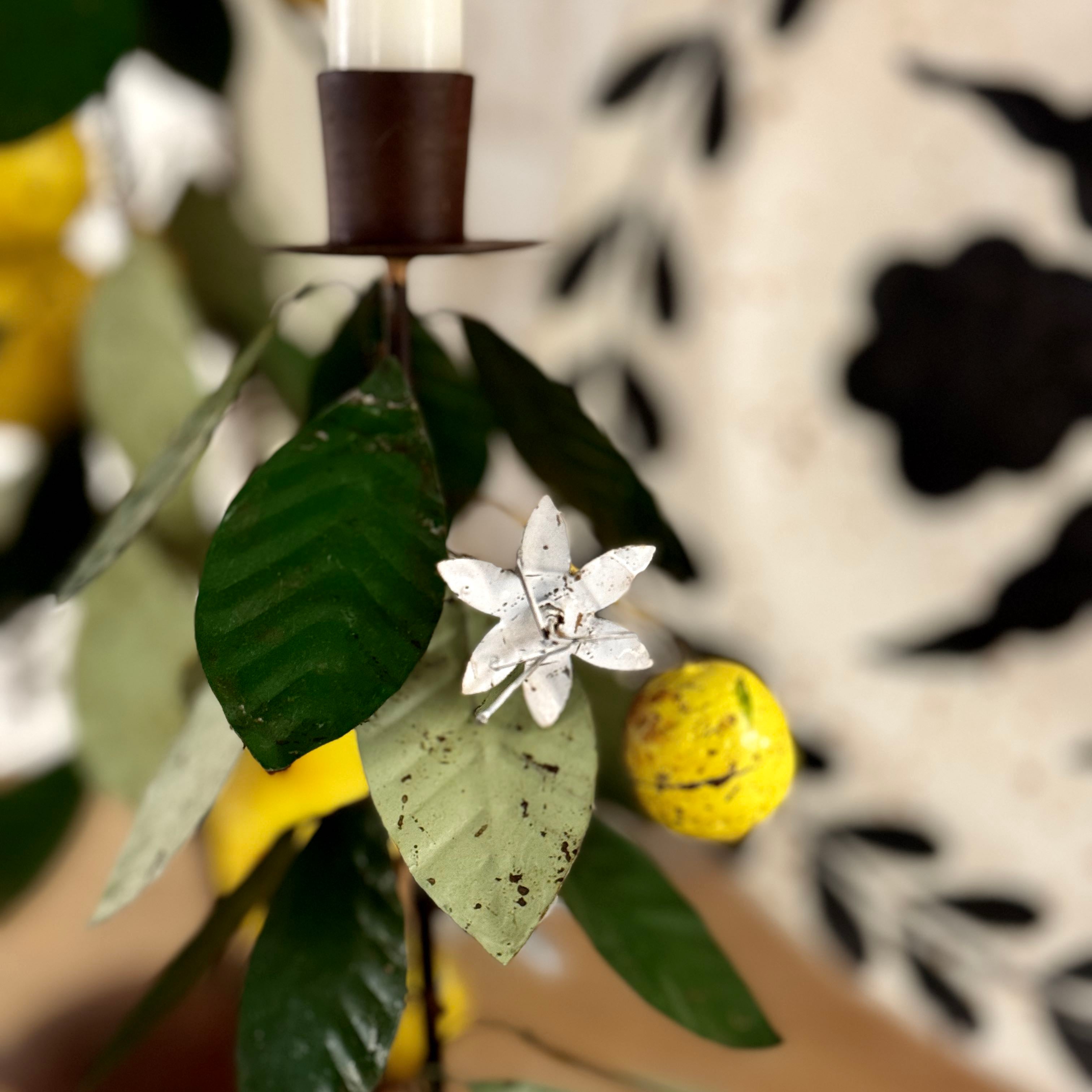 Toleware Lemon Candleholders - Set of 2