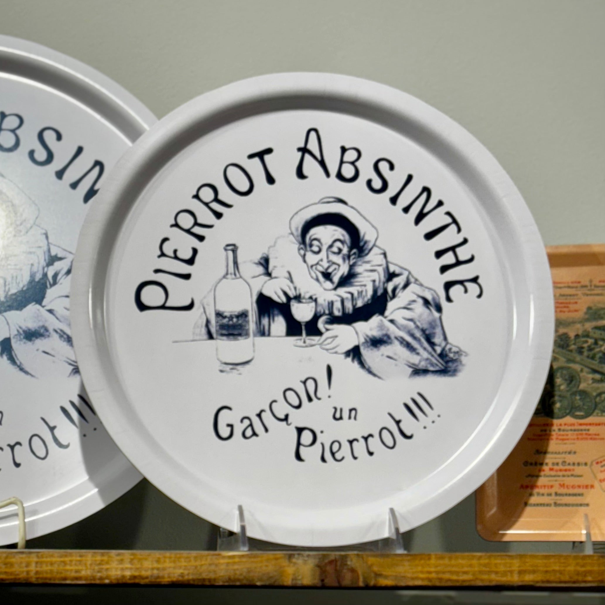 Absinthe Pierrot French Serving Tray 12"