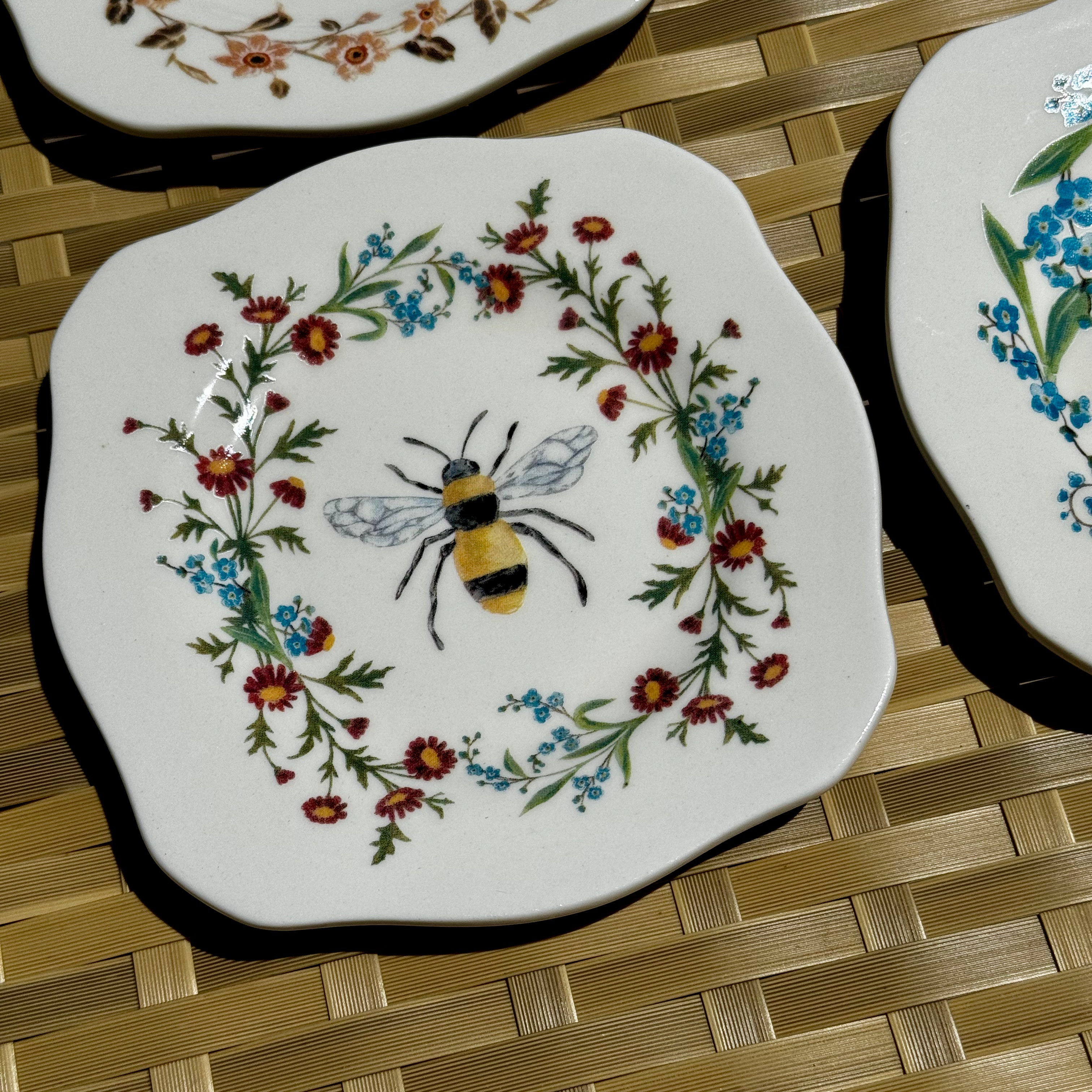Whimsical Secret Garden Plates - Set of 4