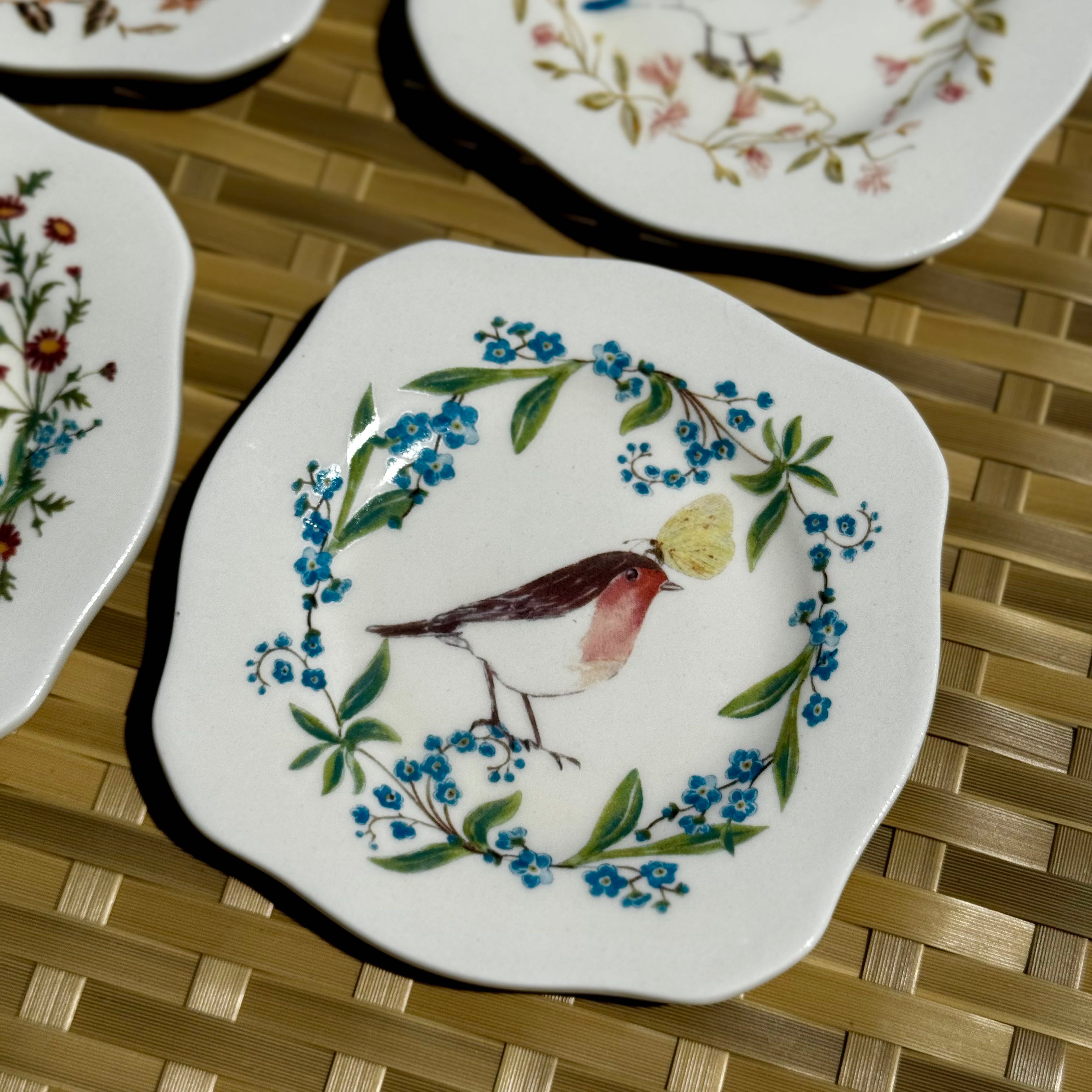 Whimsical Secret Garden Plates - Set of 4